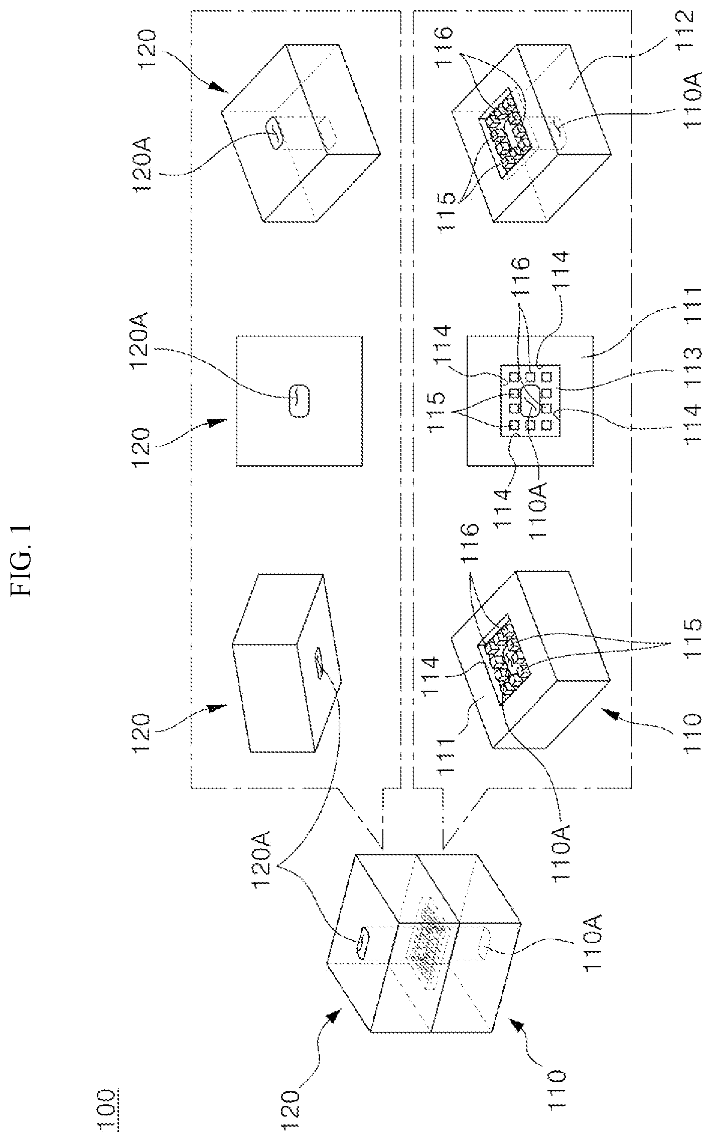 Patent US12586887 — Broadband transition structure with mixed contact and non-contact protrusions — Figure 1