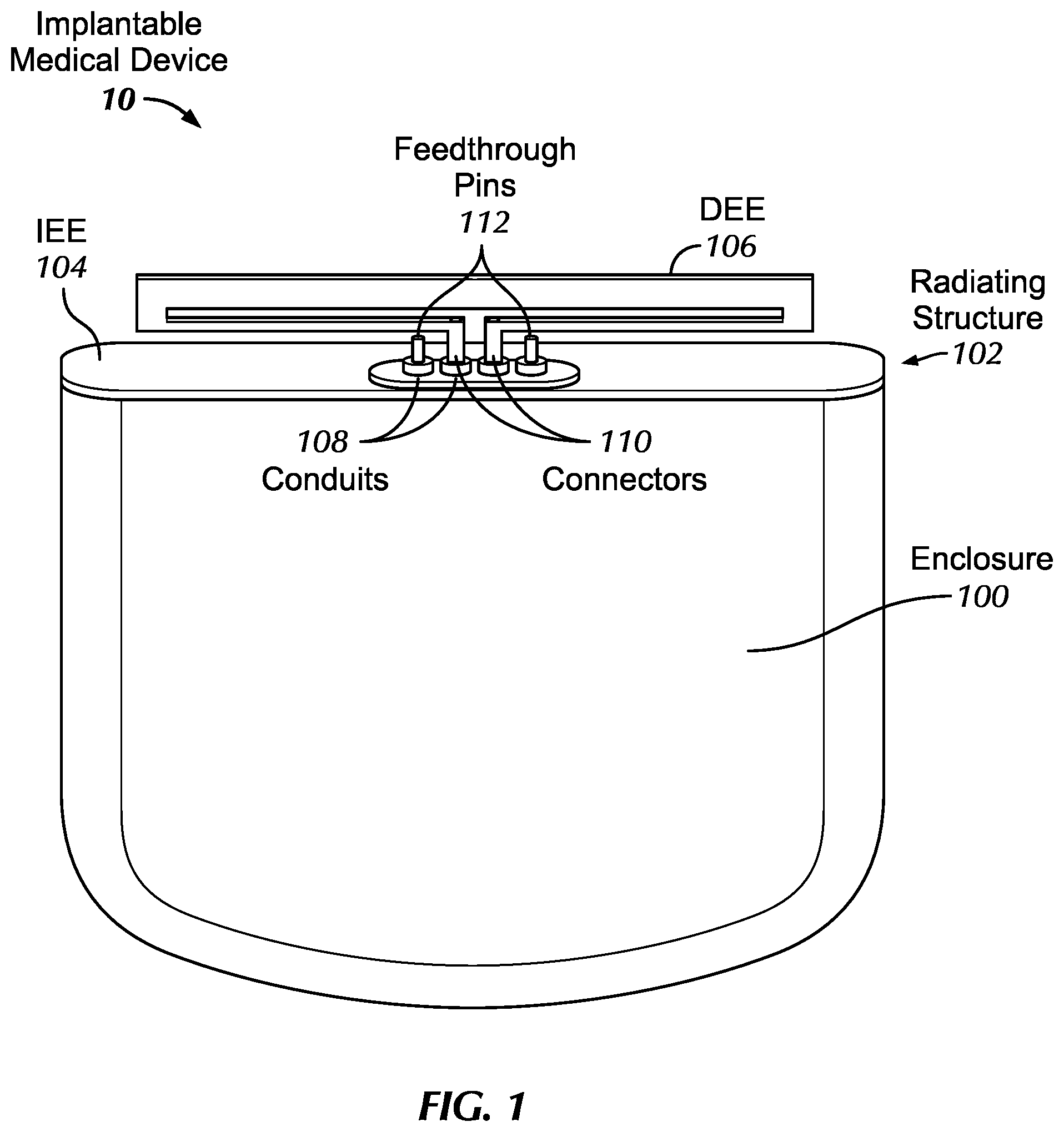 Patent US12586892 — Implant antenna device and system — Figure 1