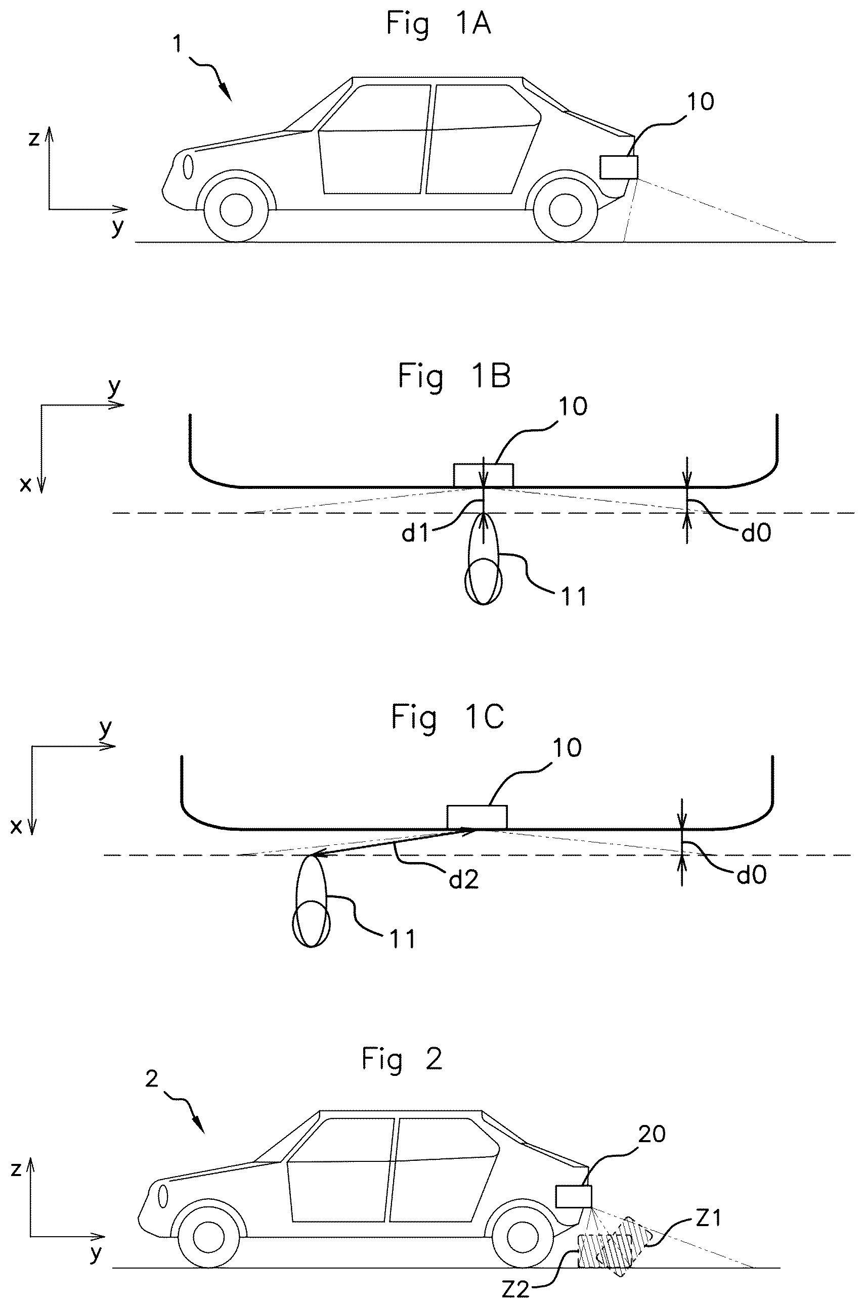Patent US12586894 Figure 1 – Radio frequency device with optimised radiation pattern for gesture sensing in a motor vehicle