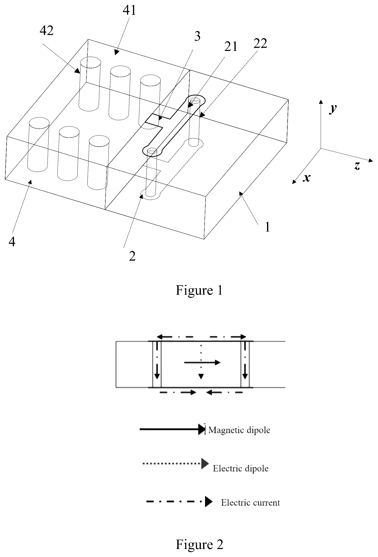 Patent US12586904 — Single-layer broadband vertically polarized endfire magnetoelectric dipole loop antenna and array — Figure 1