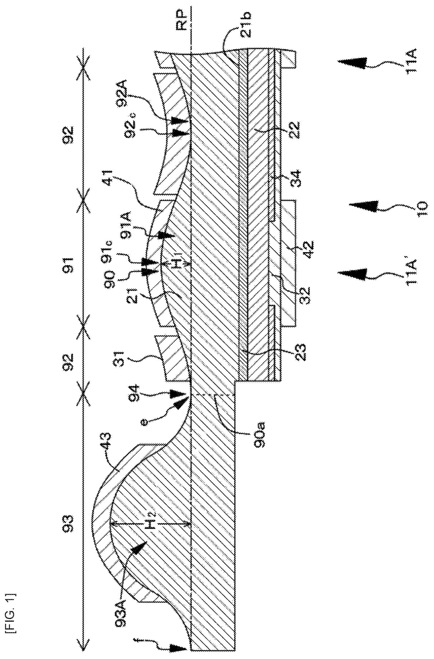 Patent US12586986 Figure 1 – Light-emitting device