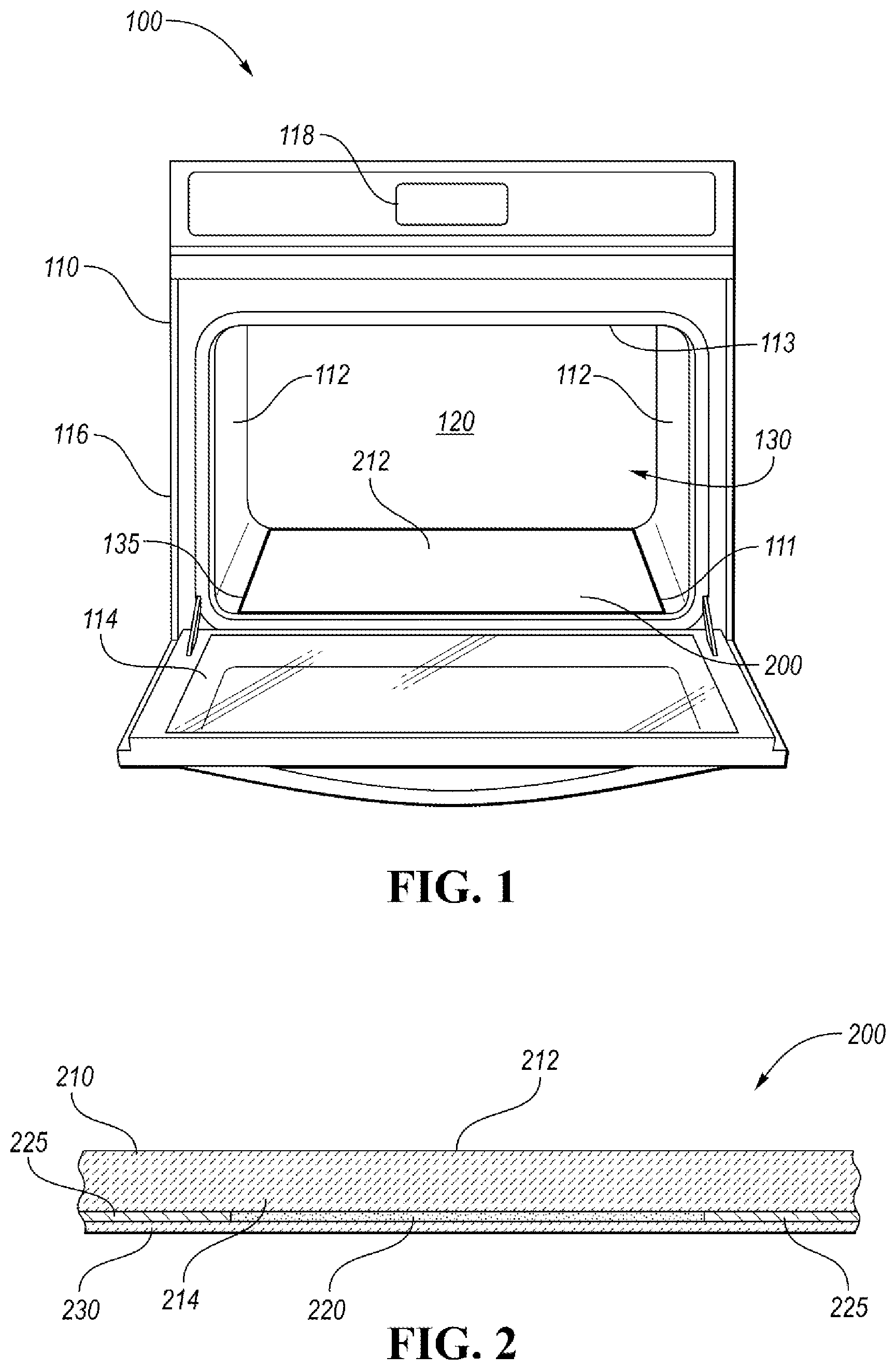 Patent US12588115 Figure 1 – Thermoresistive heating plate for microwave appliance