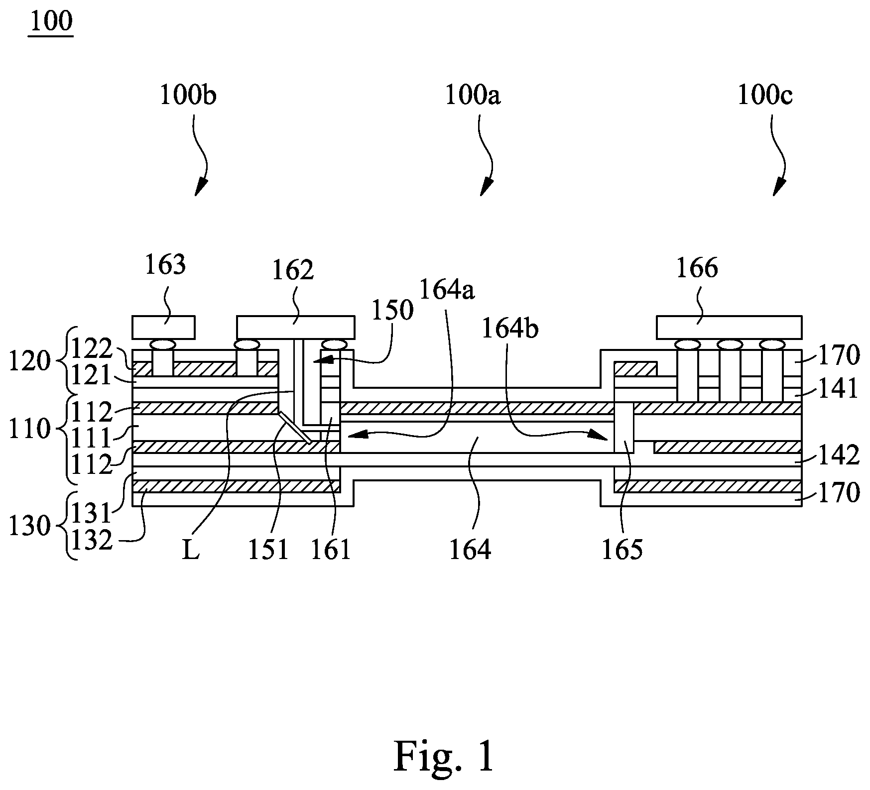 Patent US12588138 — Radio frequency transmission circuit board and manufacturing method thereof — Figure 1