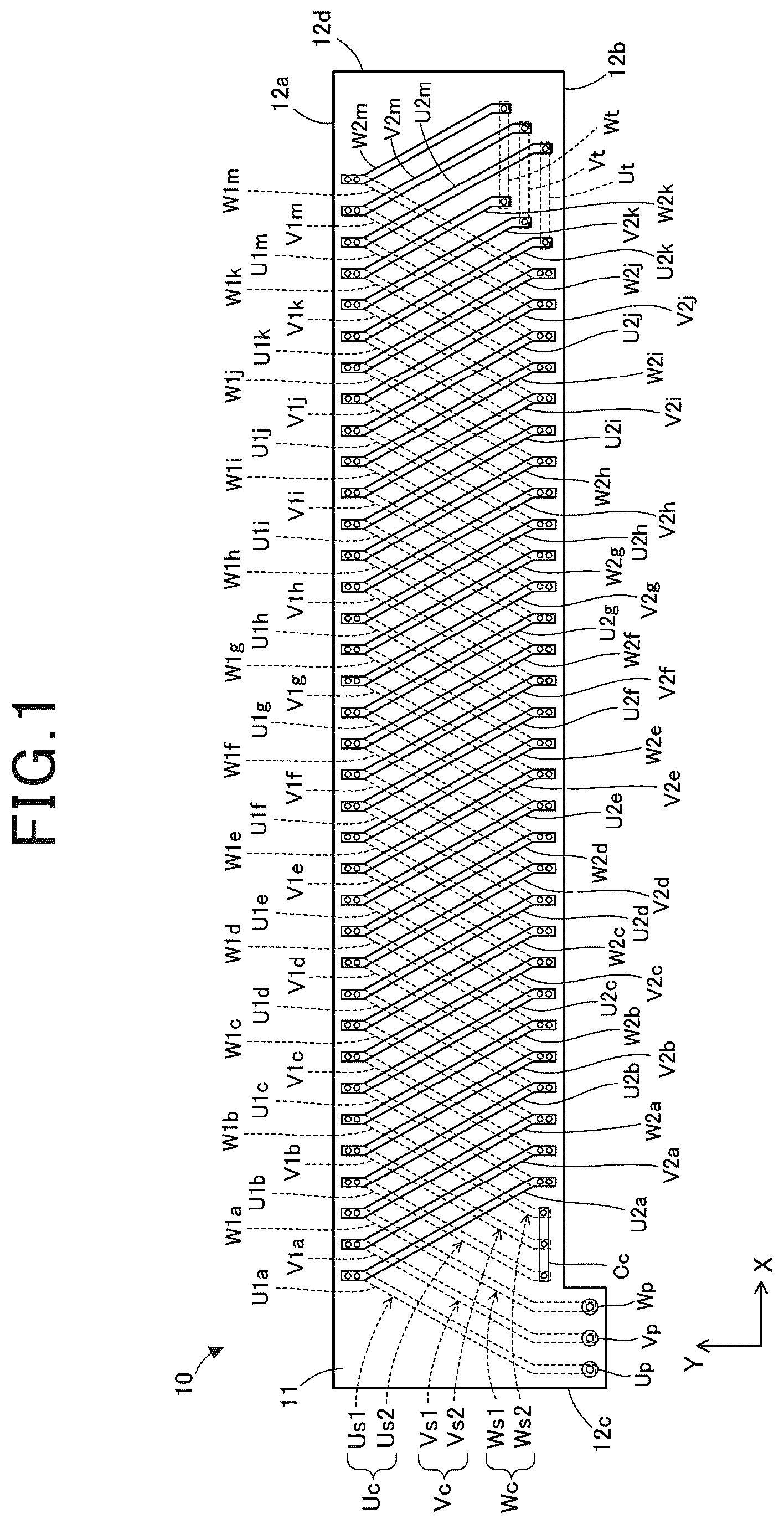 Patent US12588148 — Flexible circuit board and rotating electrical machine — Figure 1