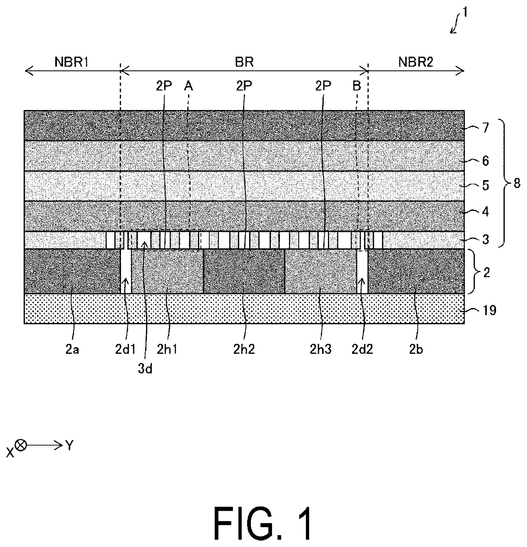 Patent US12588154 Figure 1 – Foldable display