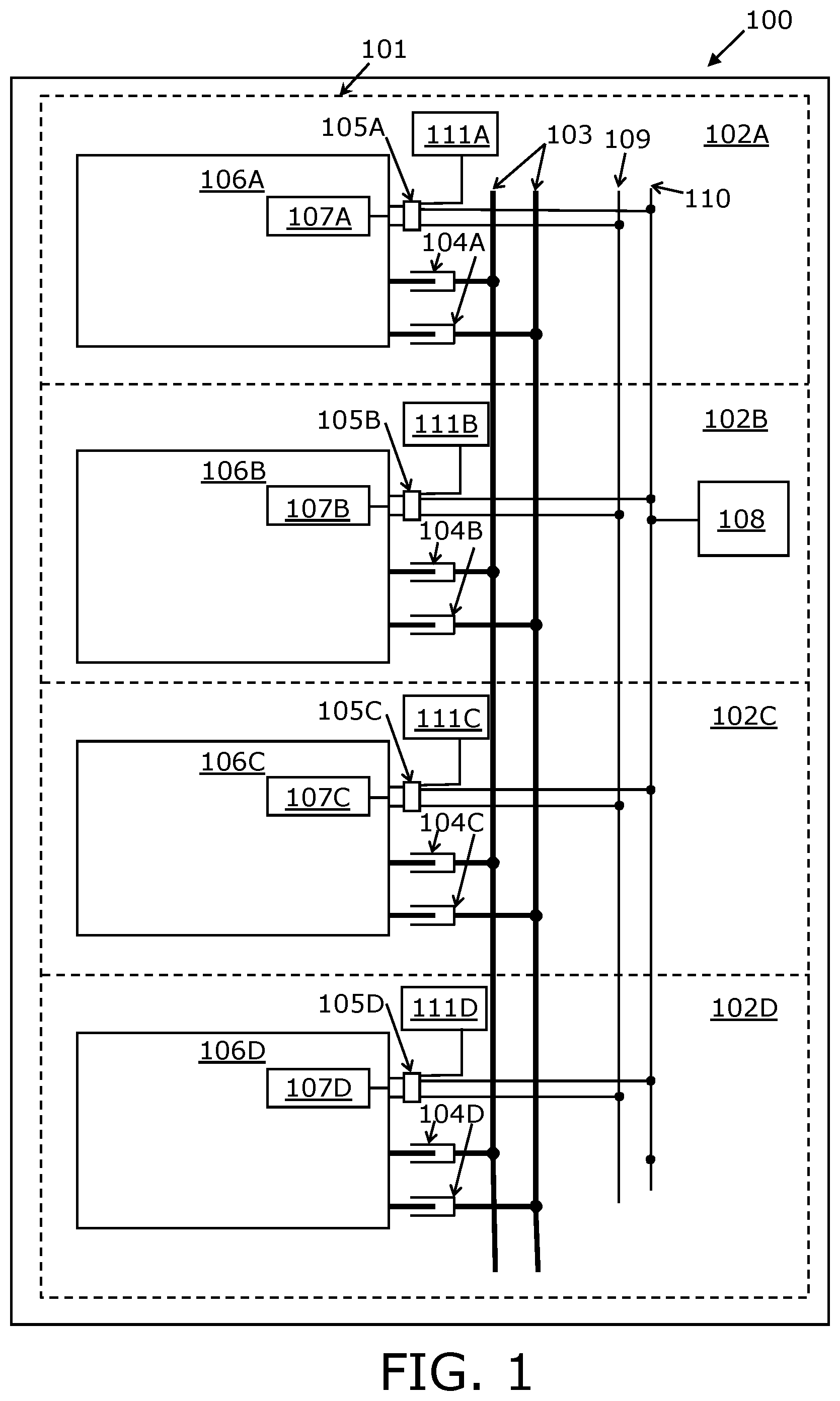 Patent US12588157 — Modular power system — Figure 1