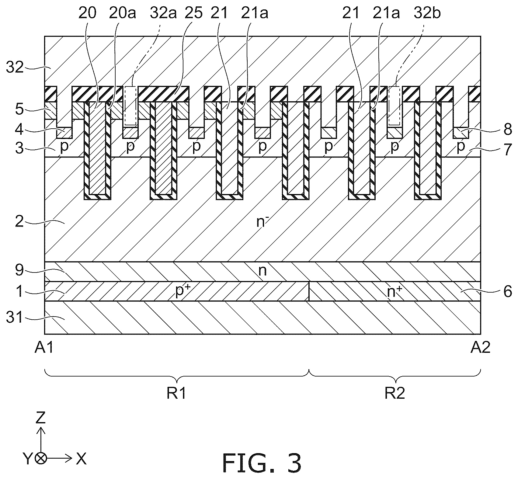 Patent US12588228 Figure 3 – Semiconductor device
