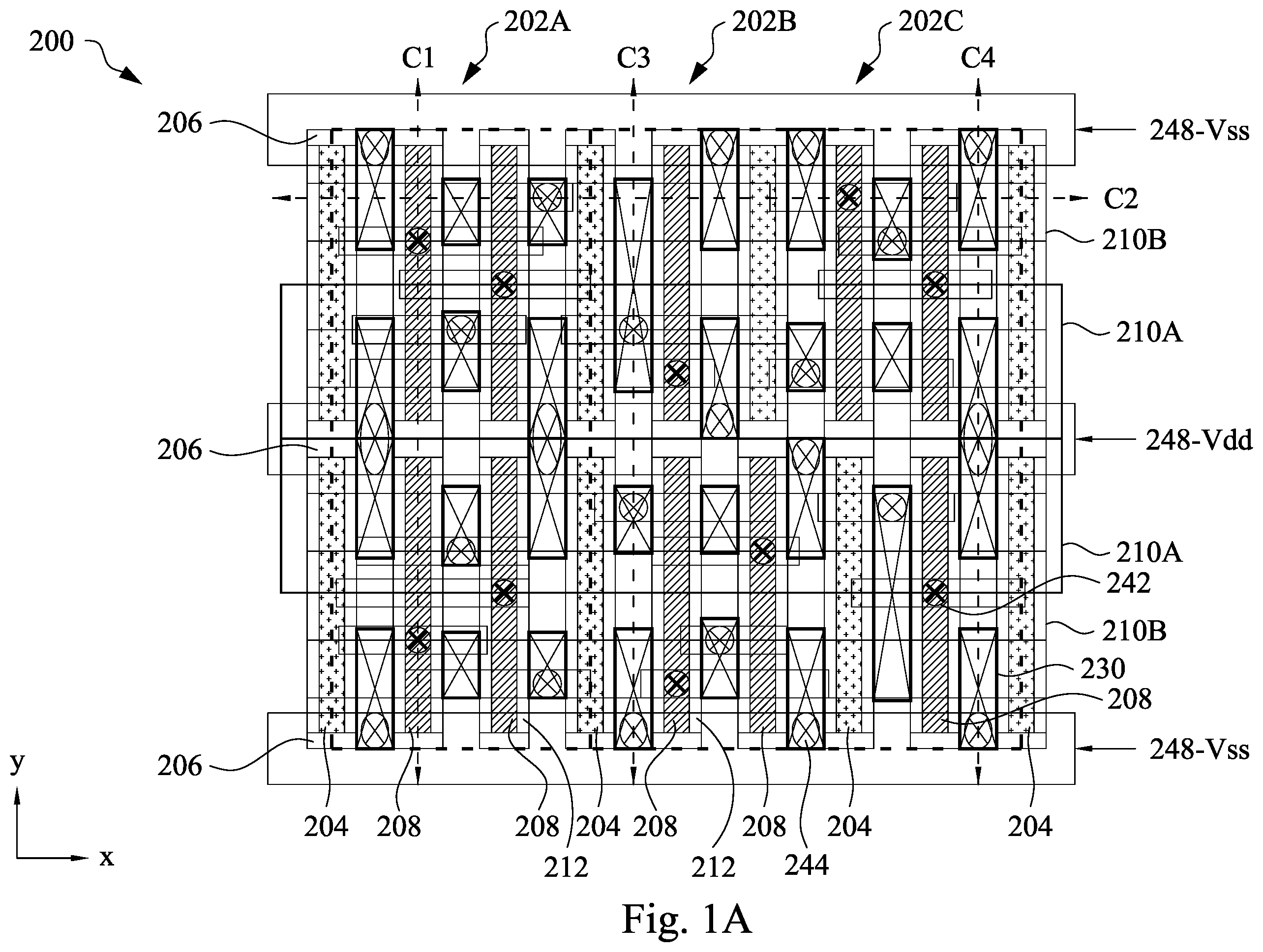 Patent US12588245 — Method for manufacturing for forming source/drain contact features and devices manufactured thereof — Figure 1