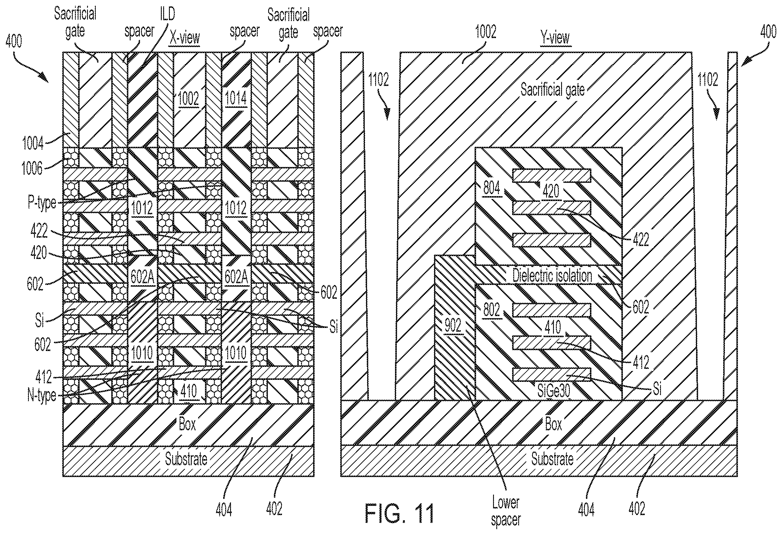 Patent US12588273 Figure 12 – Stacked electronic devices having independent gates