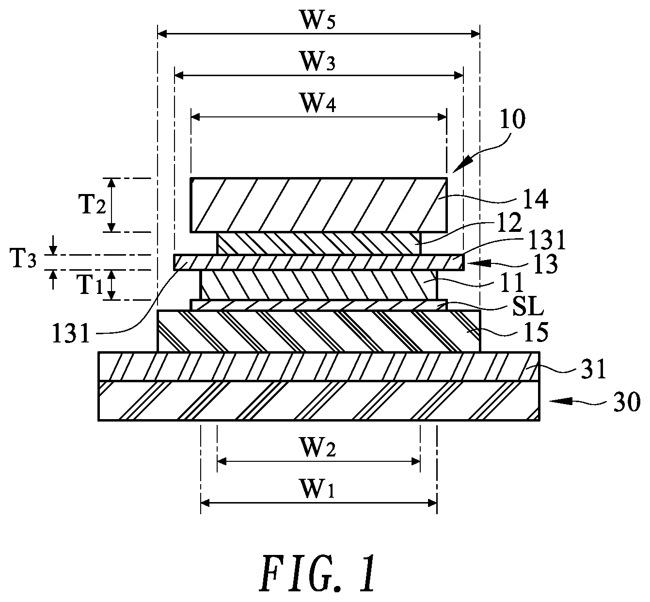 Patent US12588322 — Micro light-emitting diode structure and display panel device — Figure 1