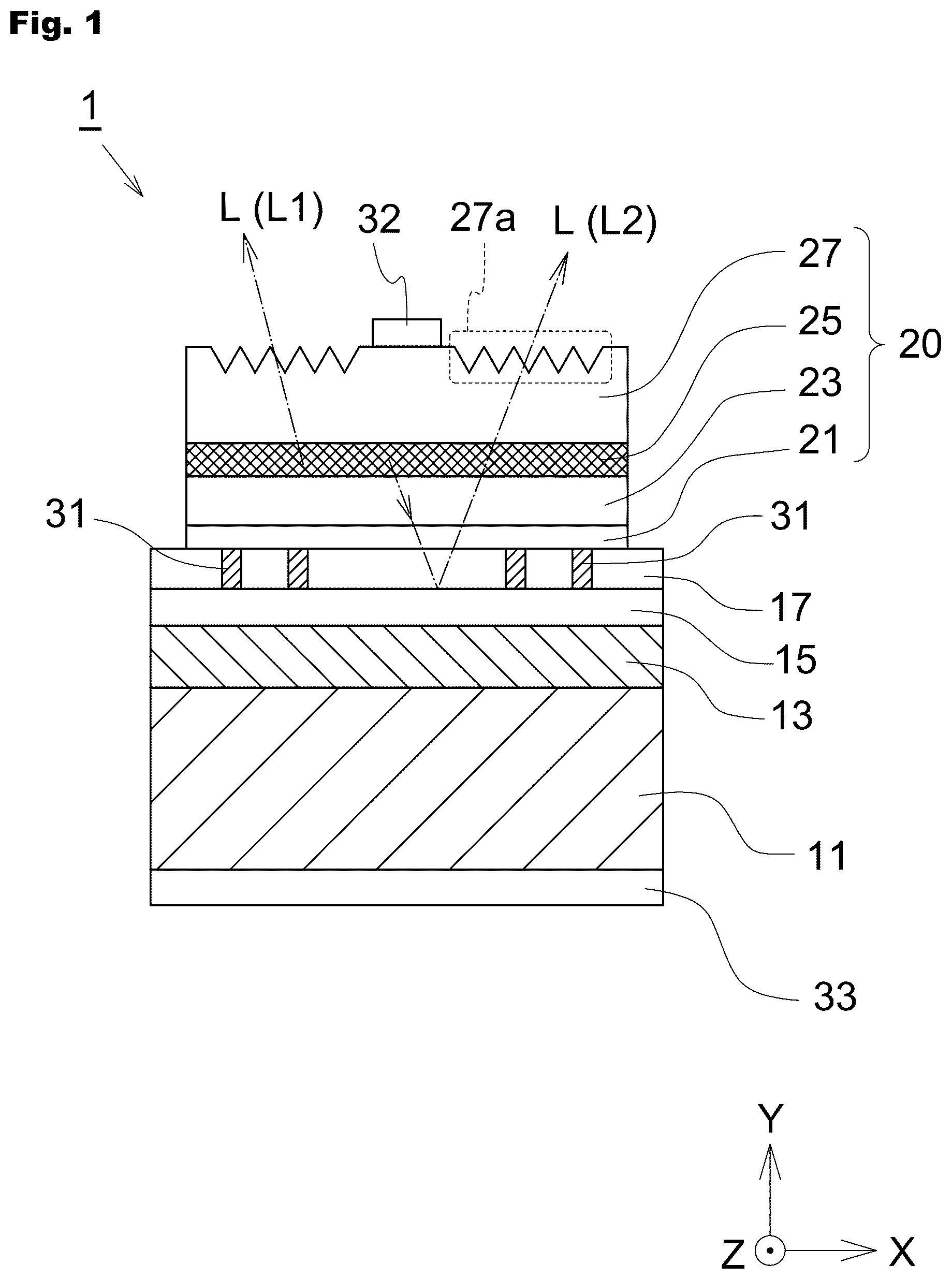 Patent US12588328 — Infrared LED element — Figure 1