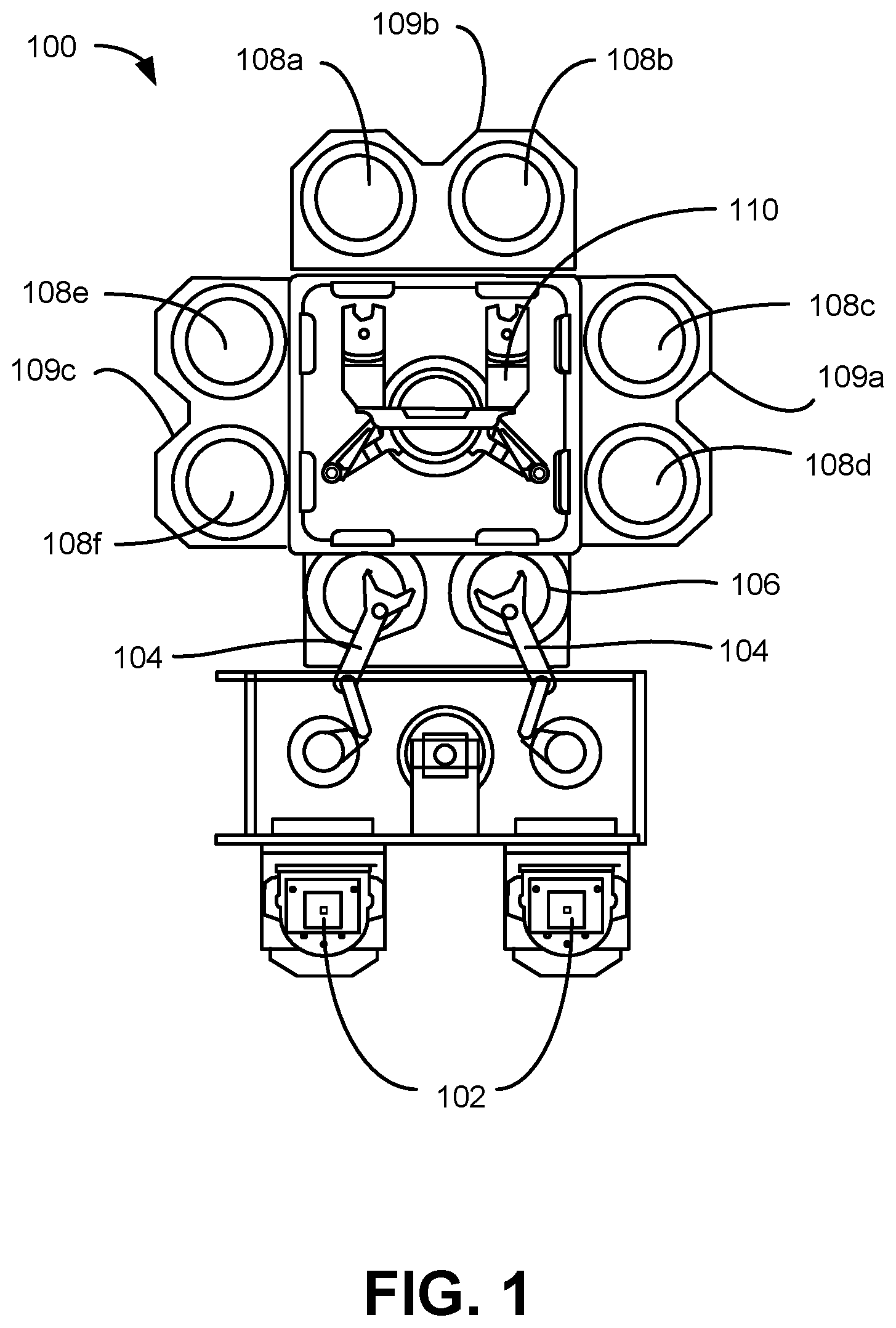 Patent US12588329 — High-density micro-LED arrays with reflective sidewalls — Figure 1