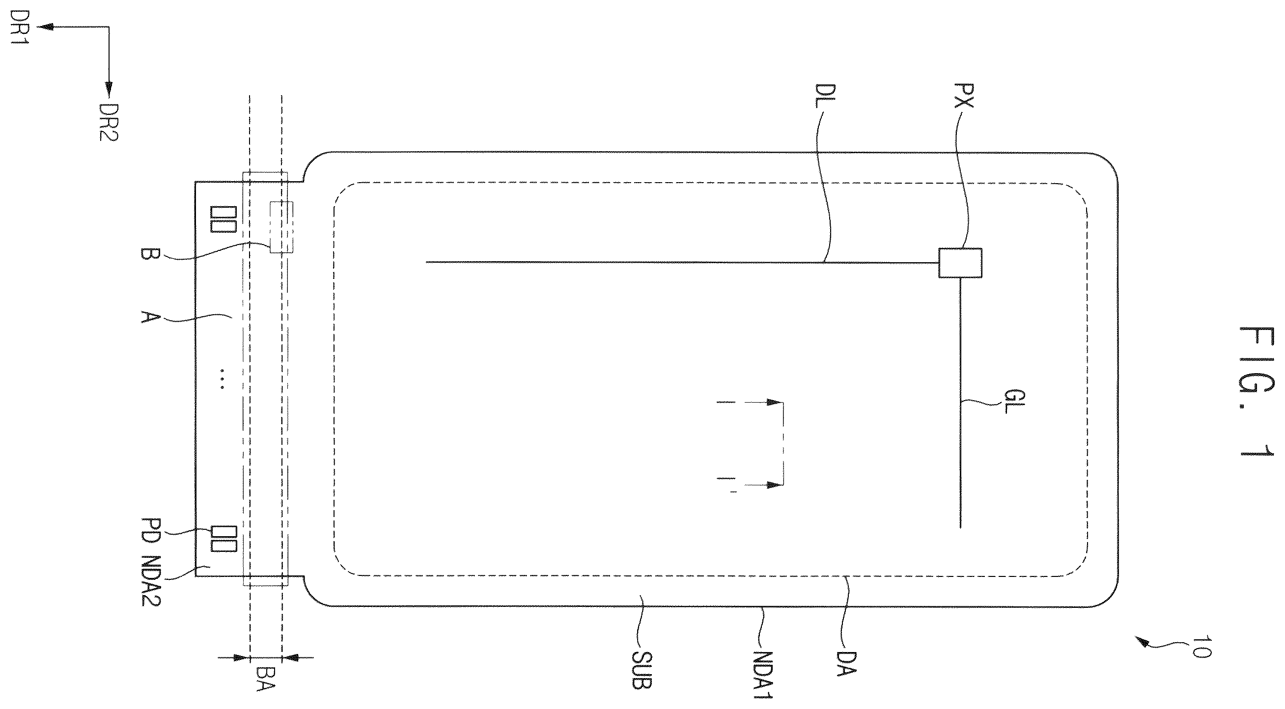 Patent US12588340 Figure 1 – Display device