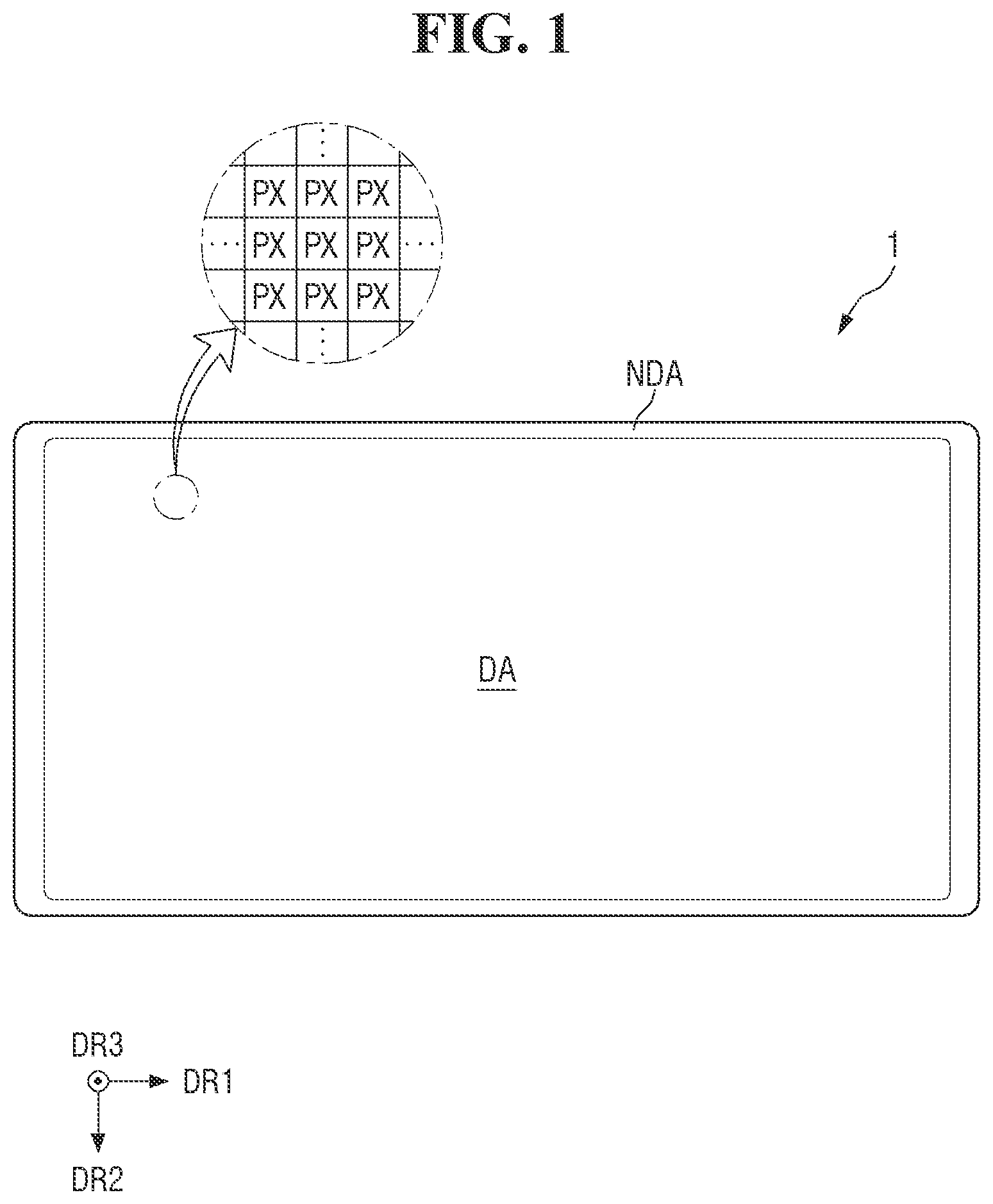Patent US12588343 — Display device — Figure 1