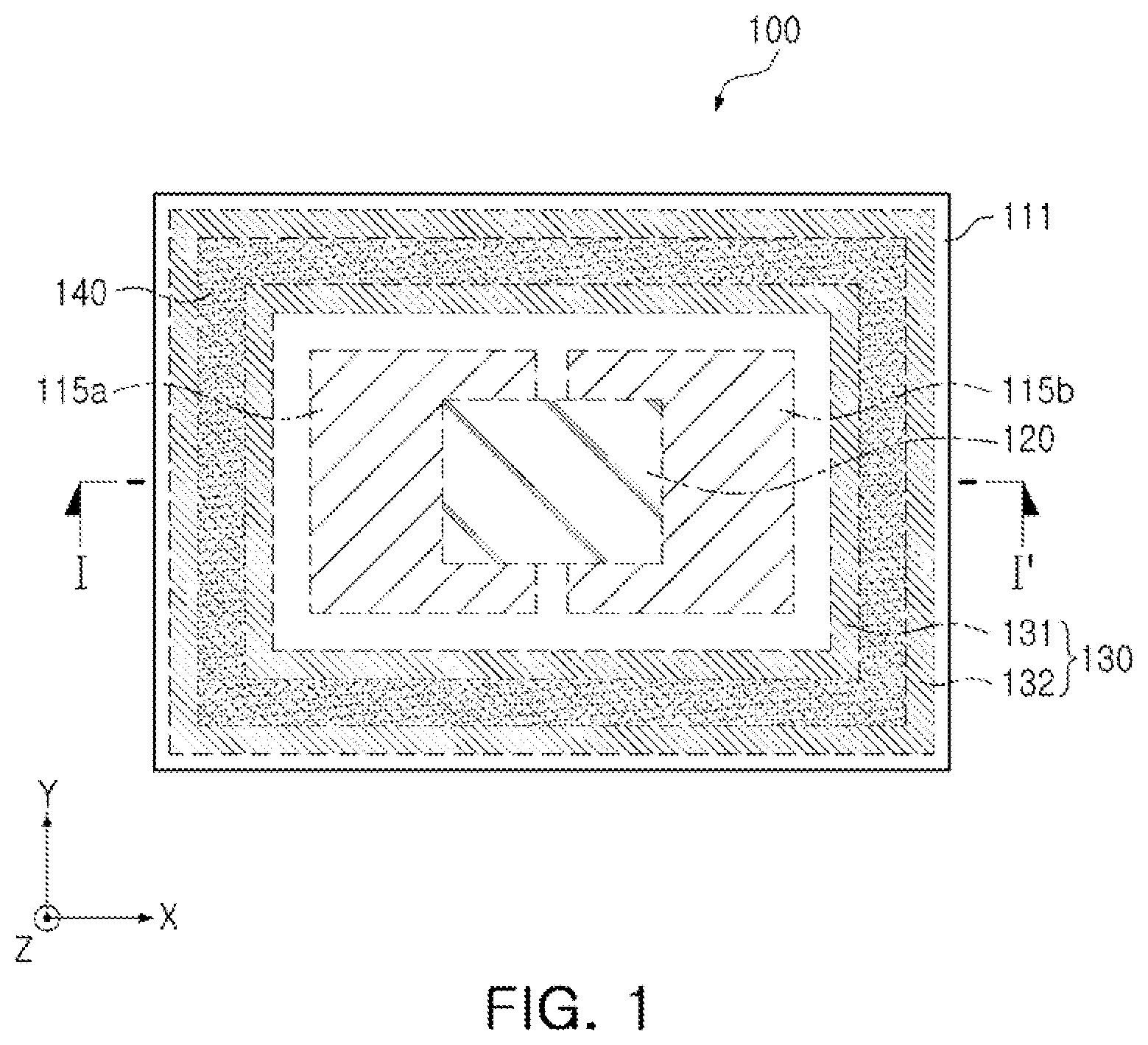 Patent US12588344 — Semiconductor light emitting device package — Figure 1