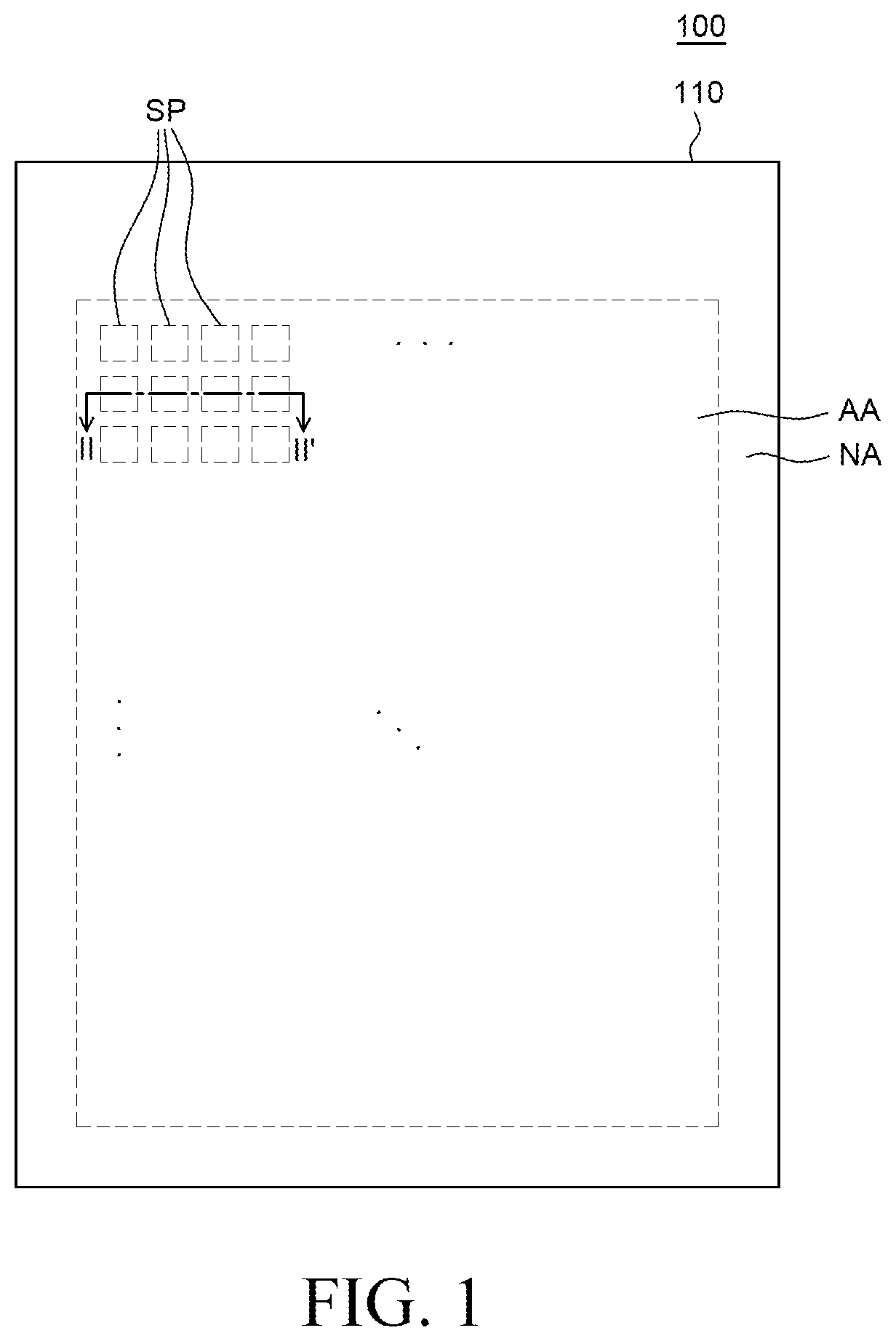 Patent US12588346 — Display device and method of fabricating the same — Figure 1