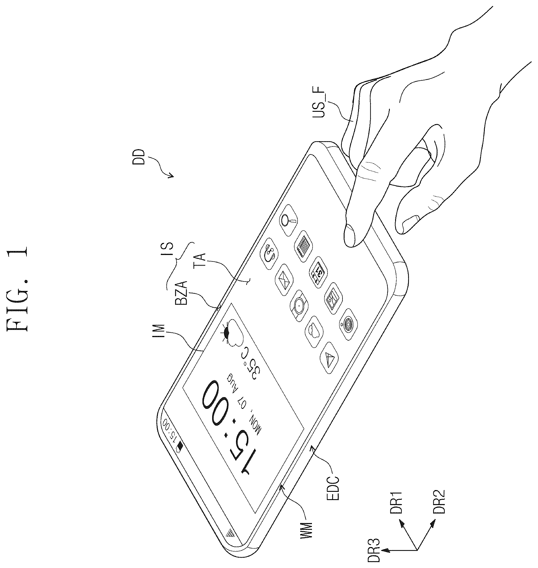Patent US12588350 — Display device — Figure 1