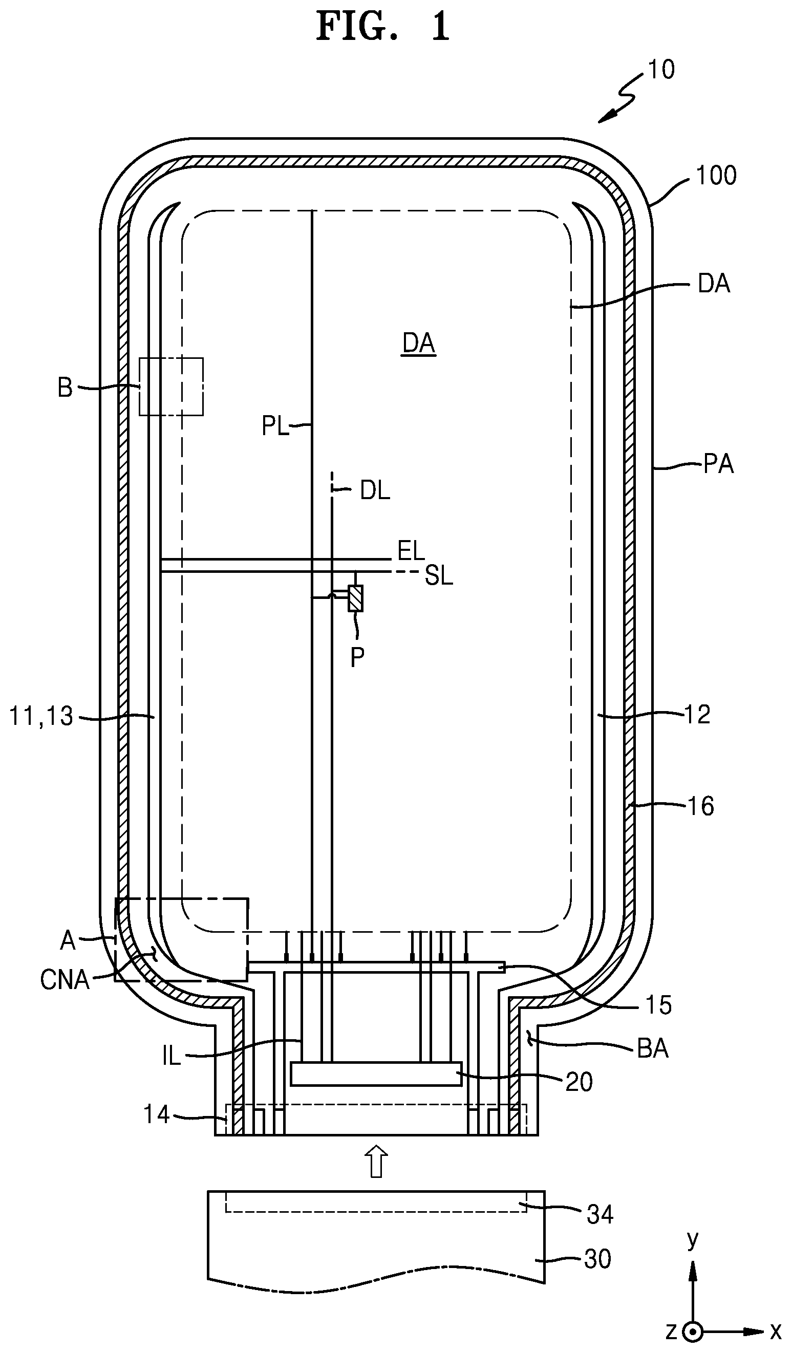Patent US12588370 — Display apparatus — Figure 1