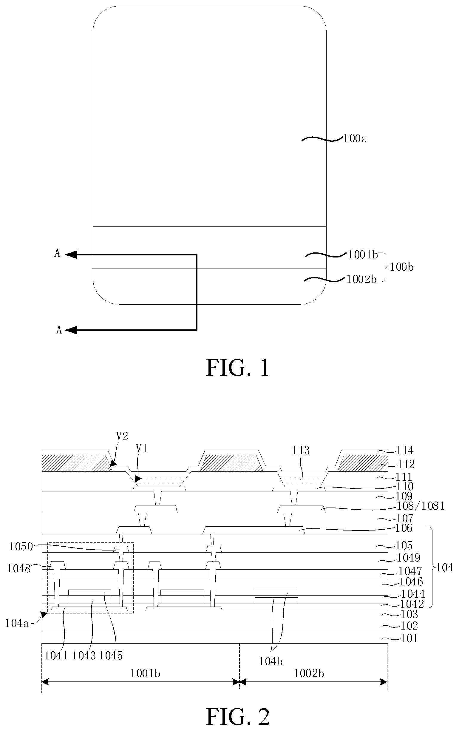 Patent US12588374 — Display panel and display device — Figure 1