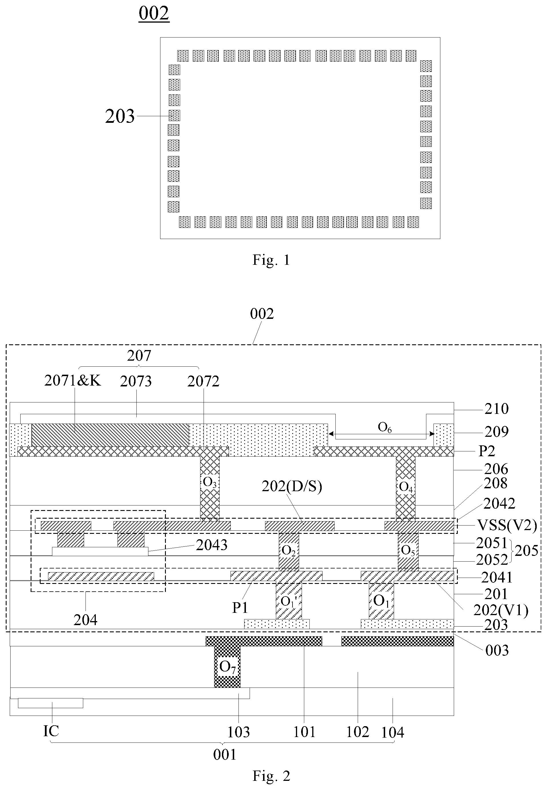 Patent US12588375 — Display device with signal lines being wired in display area and method for manufacturing the same — Figure 1