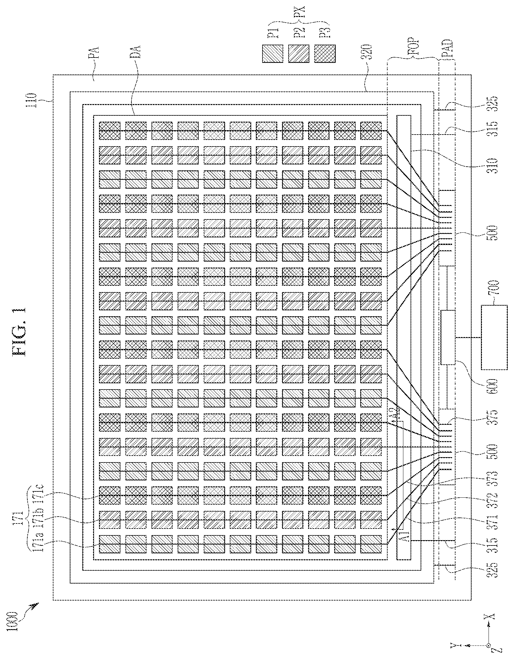 Patent US12588377 — Display device — Figure 1