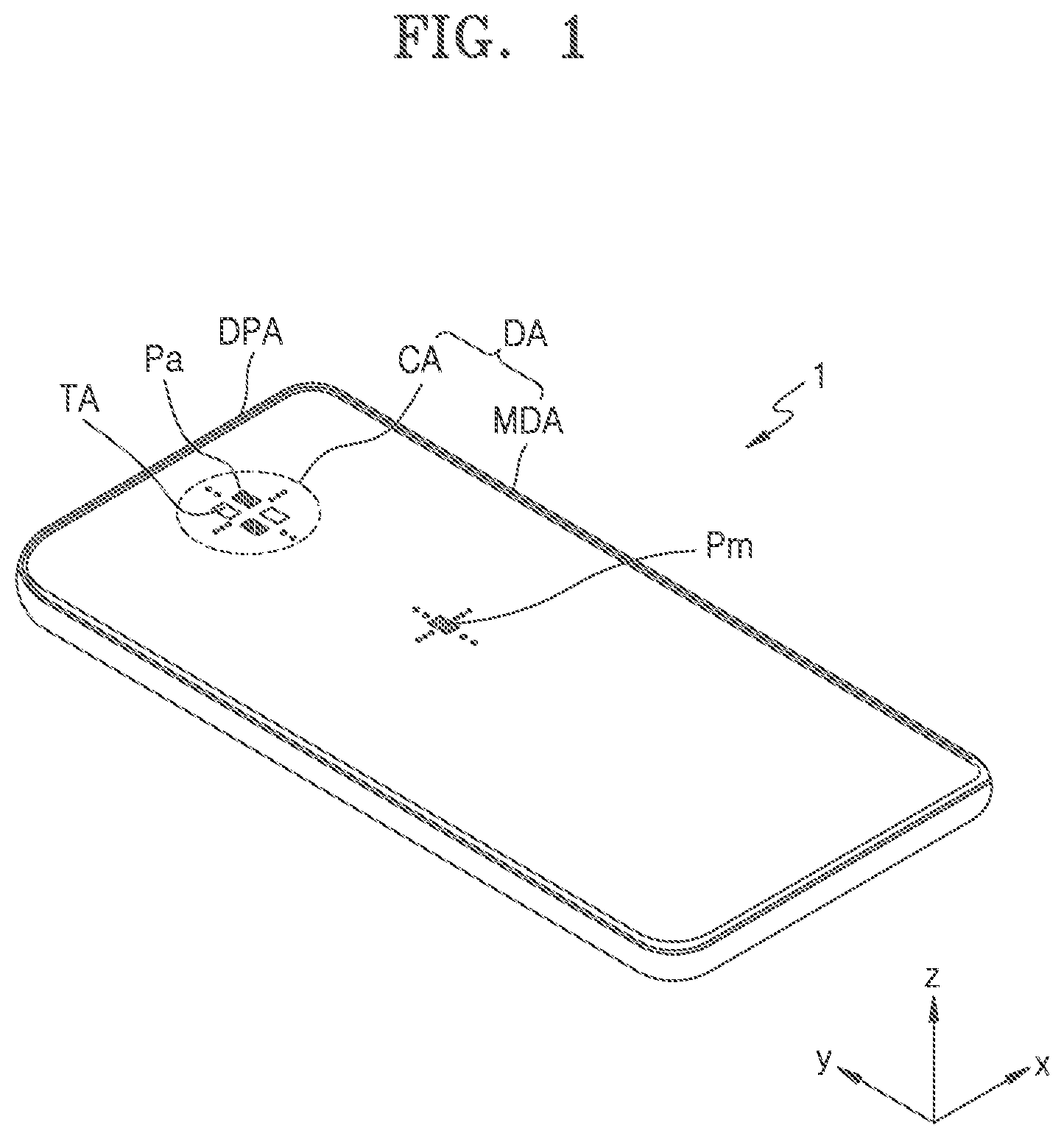 Patent US12588379 — Display device — Figure 1