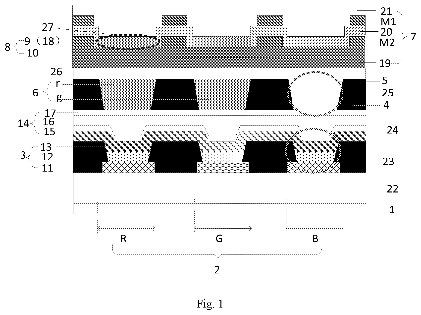 Patent US12588398 — Touch display panel and preparation method thereof, and display apparatus — Figure 1