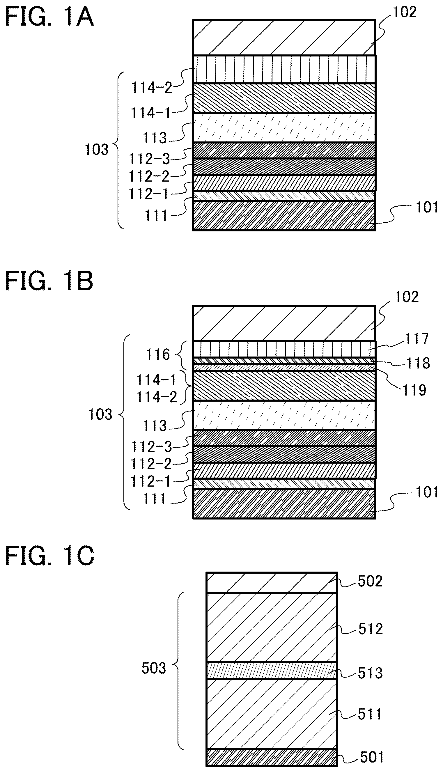 Patent US12588408 — Light-emitting element, light-emitting device, electronic device, and lighting device — Figure 1