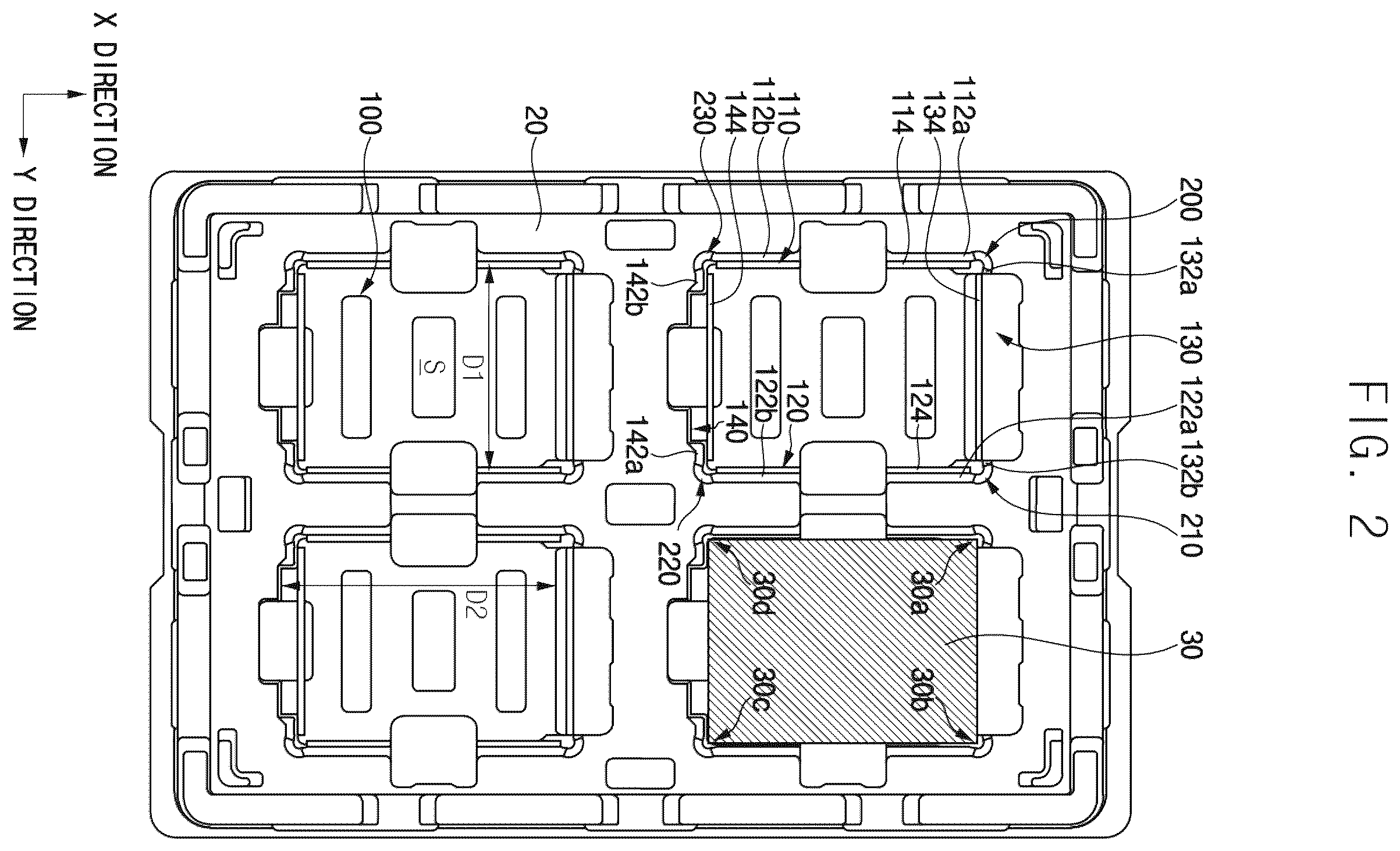 Patent US12588464 Figure 2 – Module tray for semiconductor device