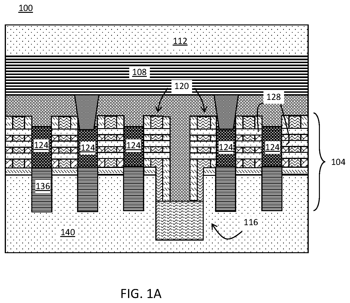 Patent US12588484 Figure 1 – Backside diffusion break