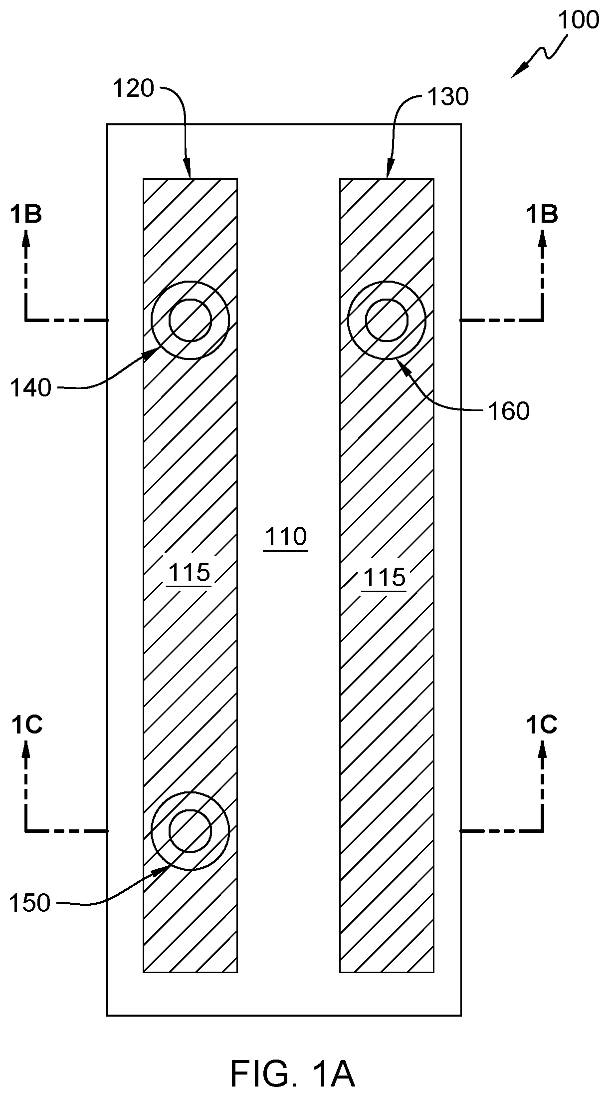 Patent US12588487 — Tight pitch directional selective via growth — Figure 1
