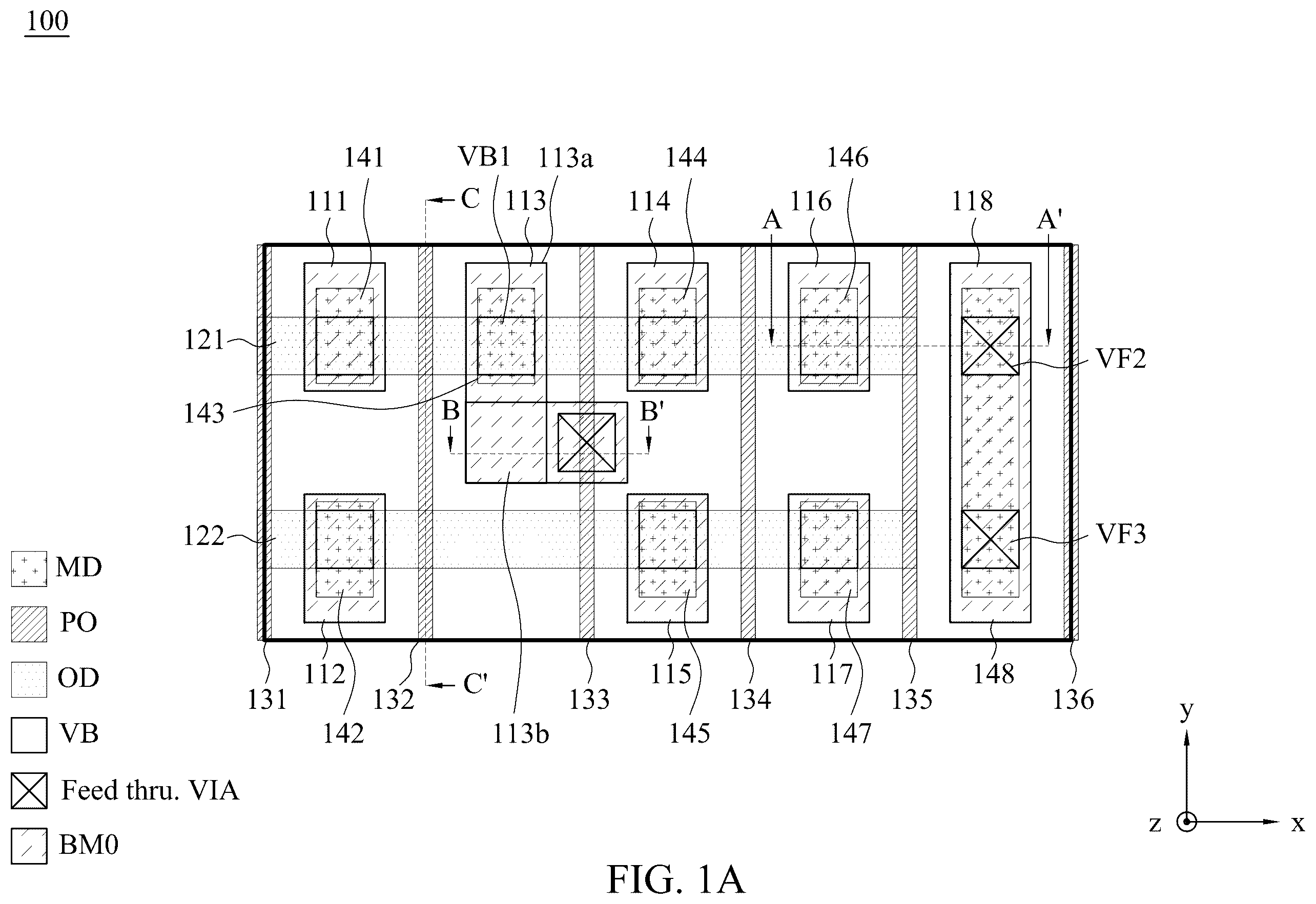 Patent US12588488 Figure 1 – Integrated circuit structure