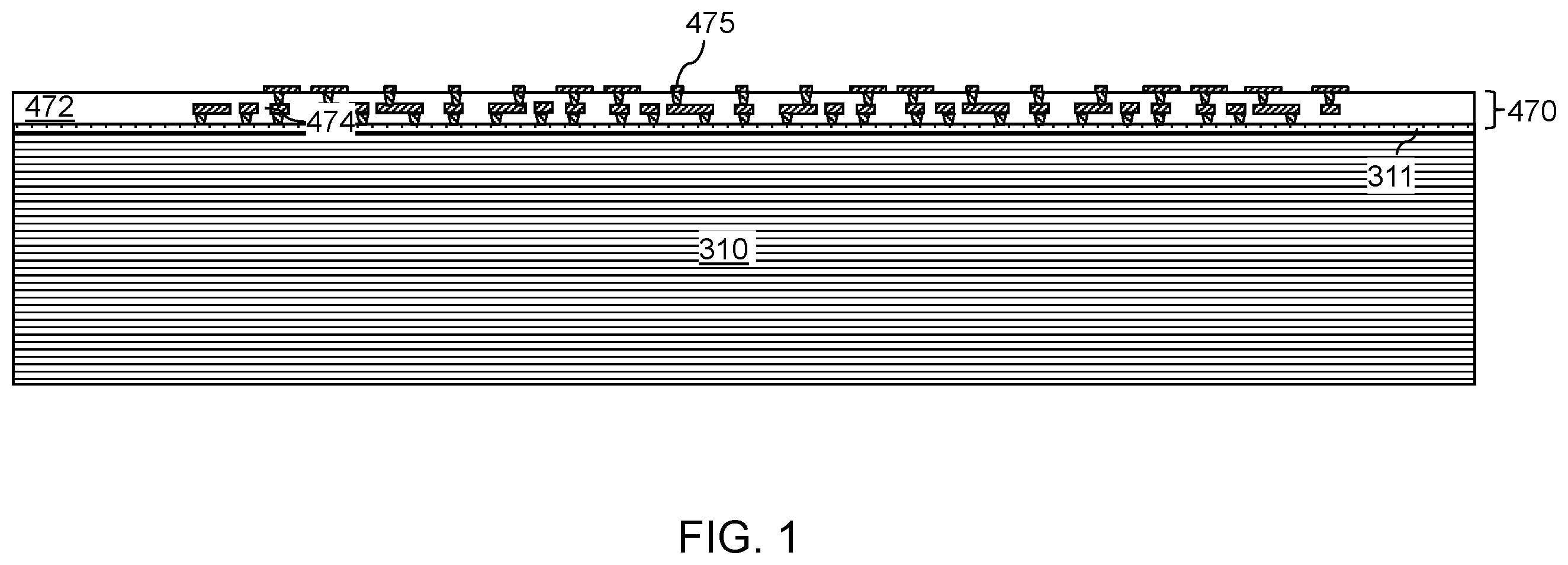 Patent US12588525 Figure 1 – Packaging substrate including an underfill injection opening and methods of forming the same