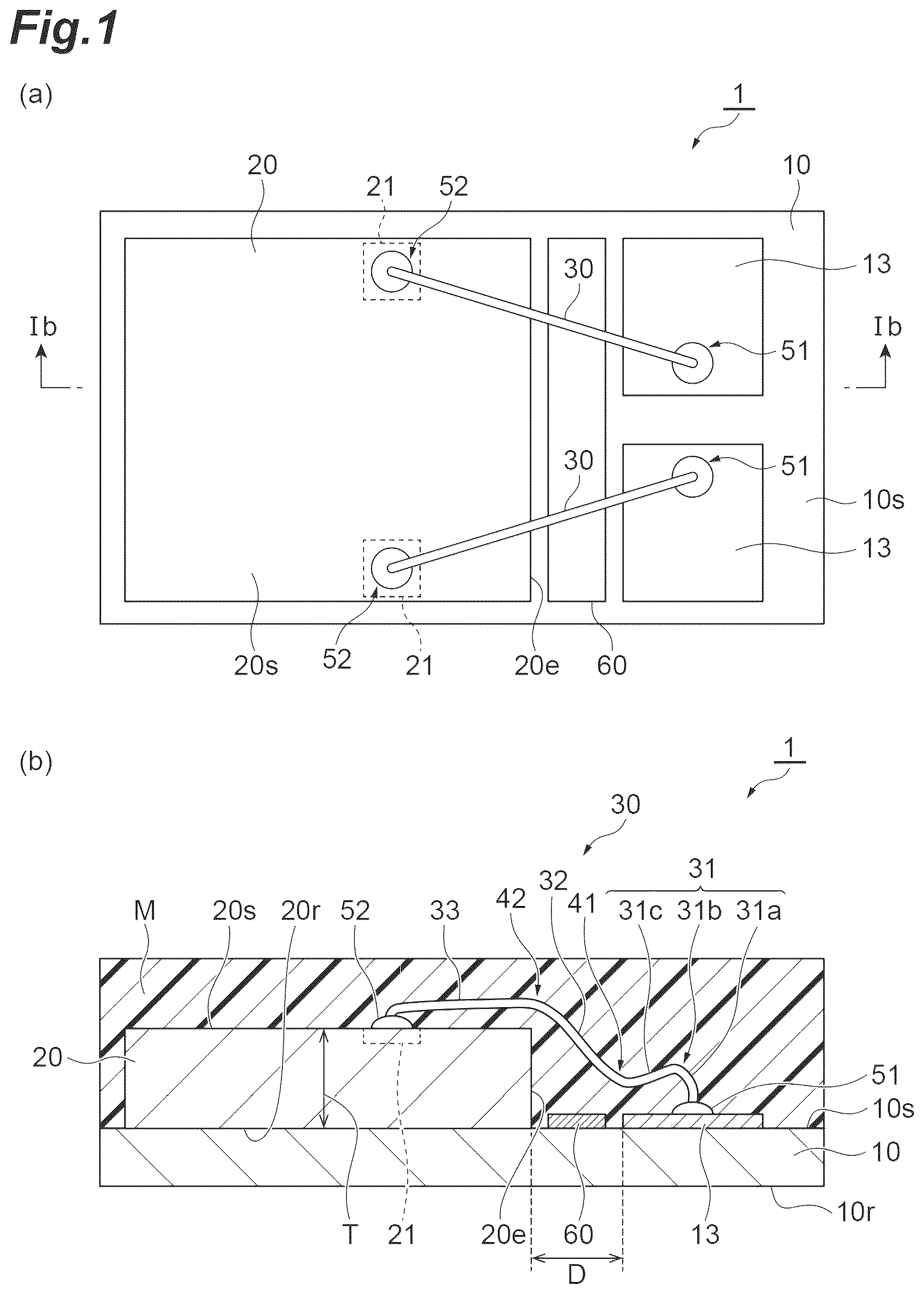 Patent US12588537 — Semiconductor device comprising lead frame and bonding wire and manufacturing method for the semiconductor device — Figure 1