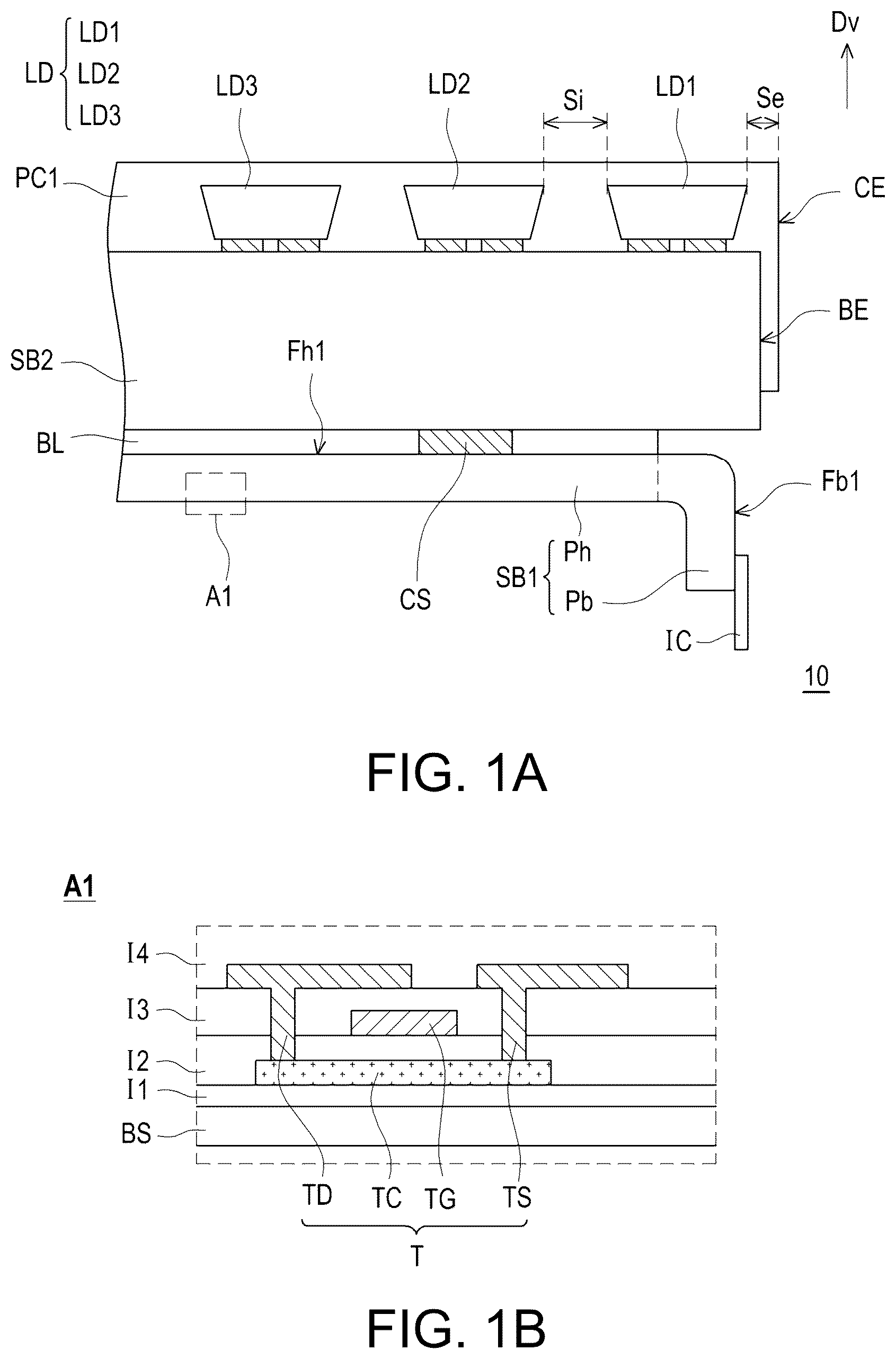 Patent US12588559 — Display panel, tiled display device including the same, and manufacturing method thereof — Figure 1