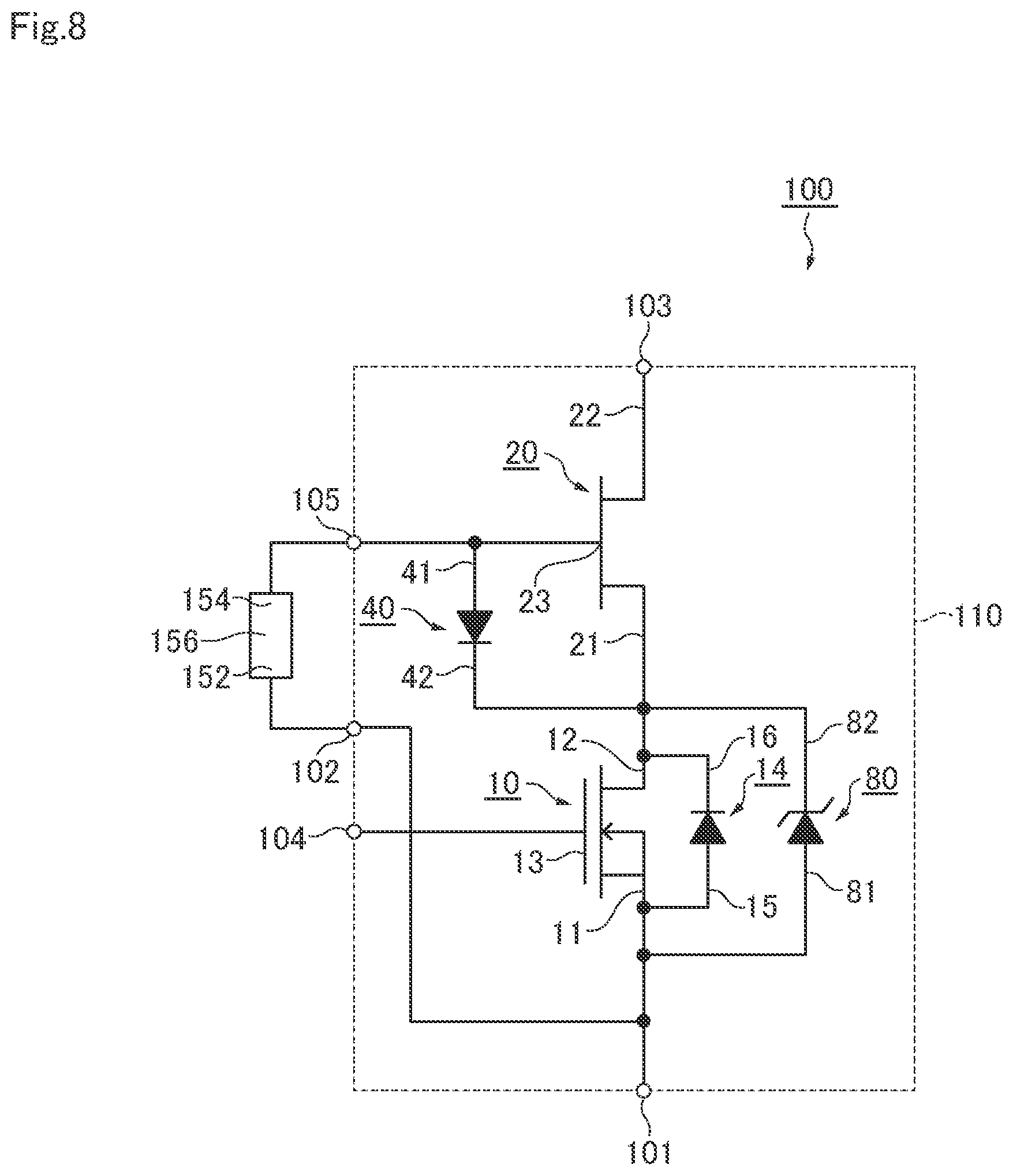 Patent US12588573 Figure 8 – Semiconductor device