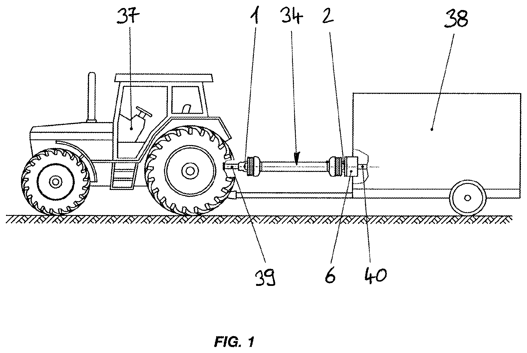 Patent US12588579 Figure 1 – Universal joint shaft