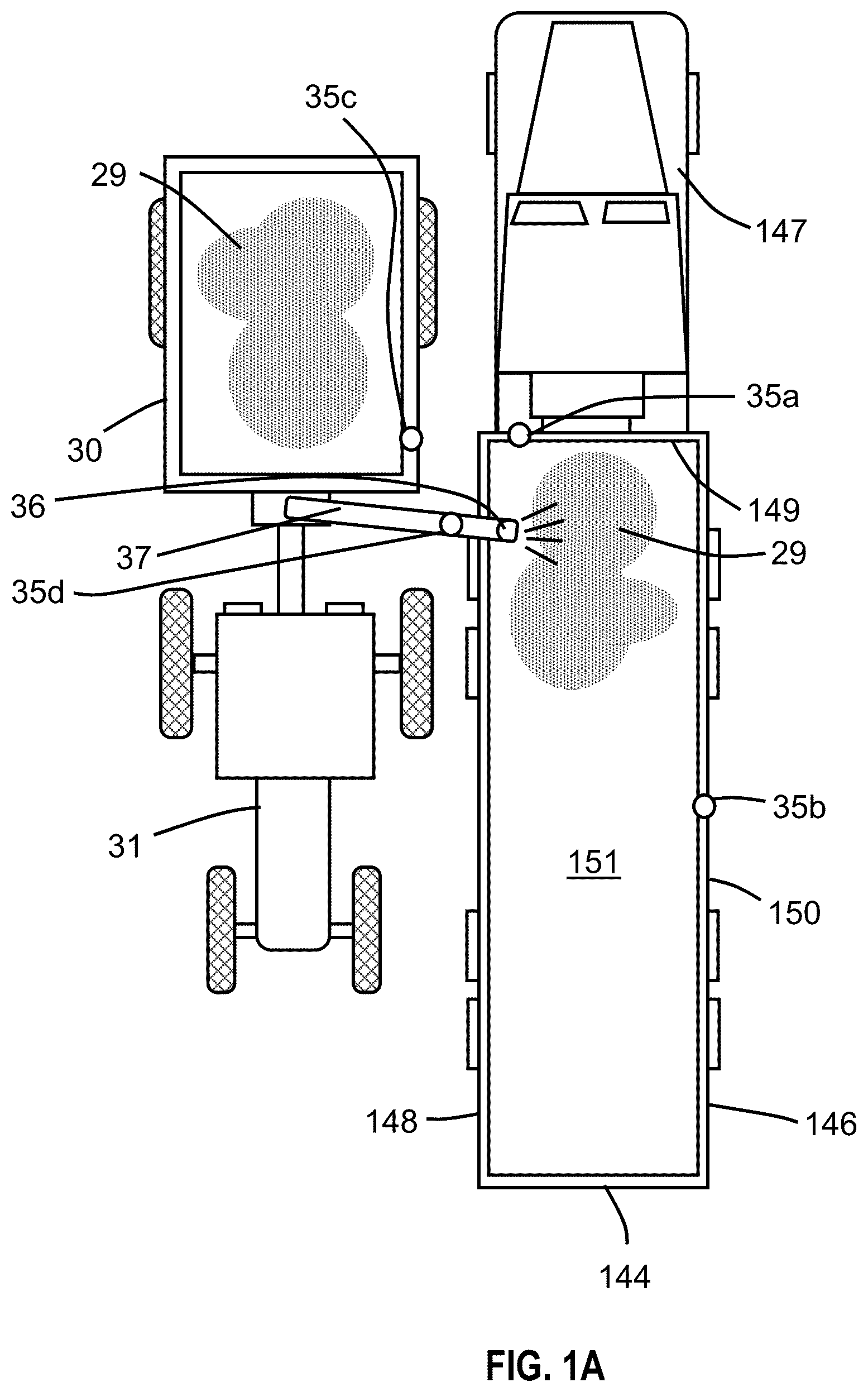 Patent US12588589 — Systems and methods for controlling harvested material fill profiles — Figure 1