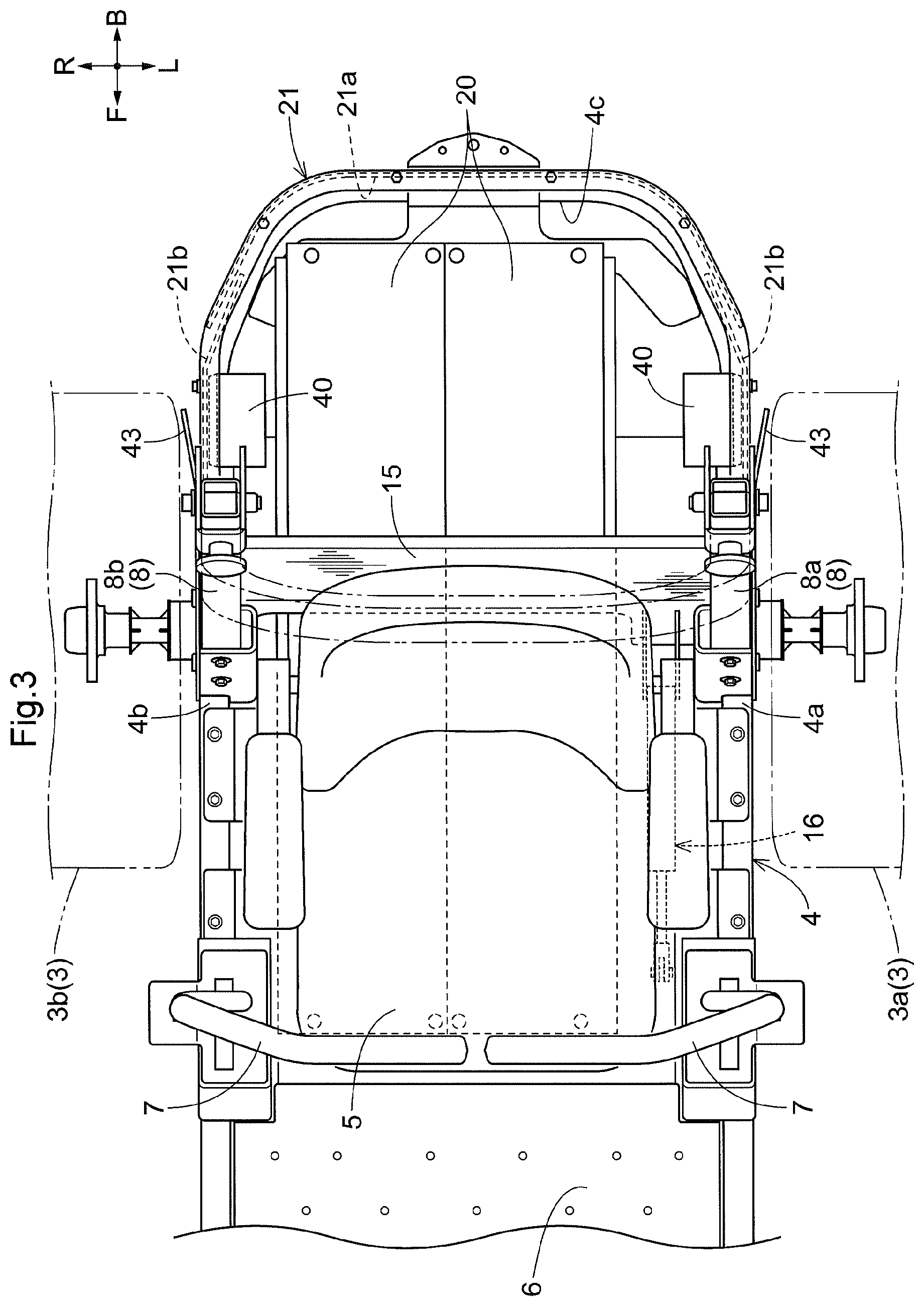 Patent US12588599 Figure 3 – Electric mower