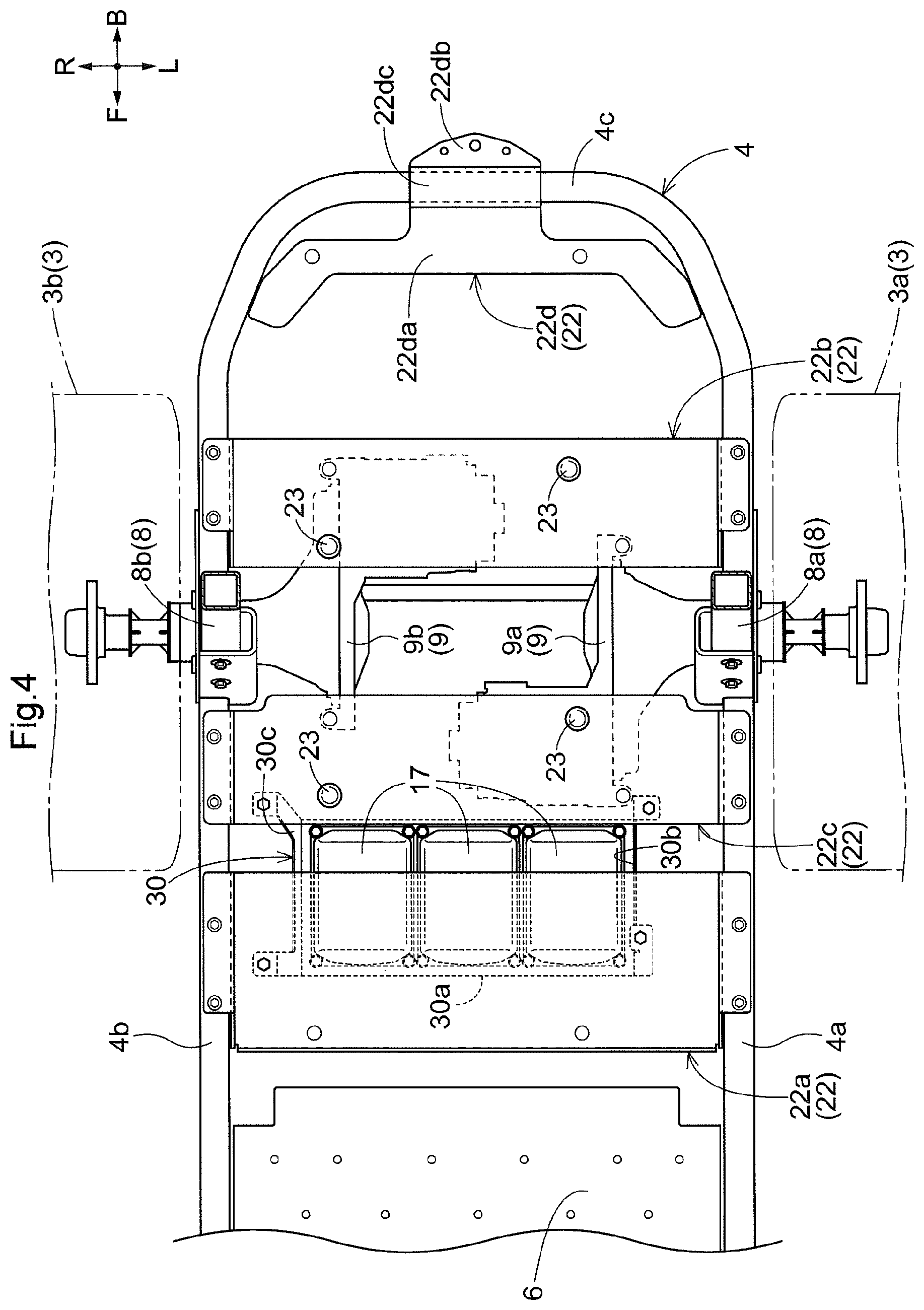 Patent US12588599 Figure 4 – Electric mower