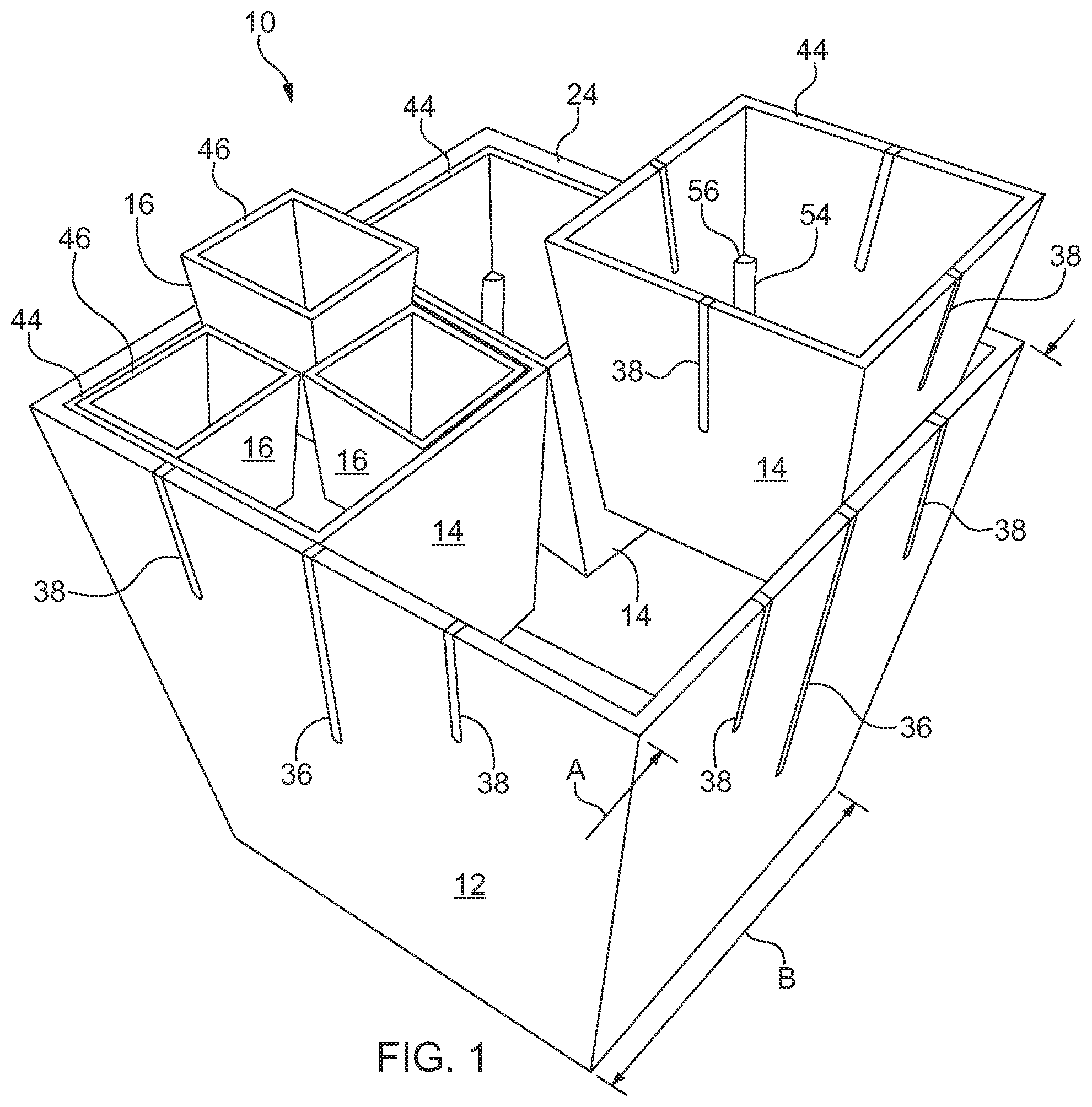 Patent US12588603 — Interengageable containers and methods — Figure 1