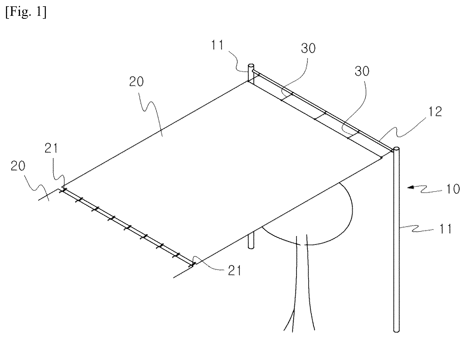 Patent US12588605 — Fruit tree screen — Figure 1