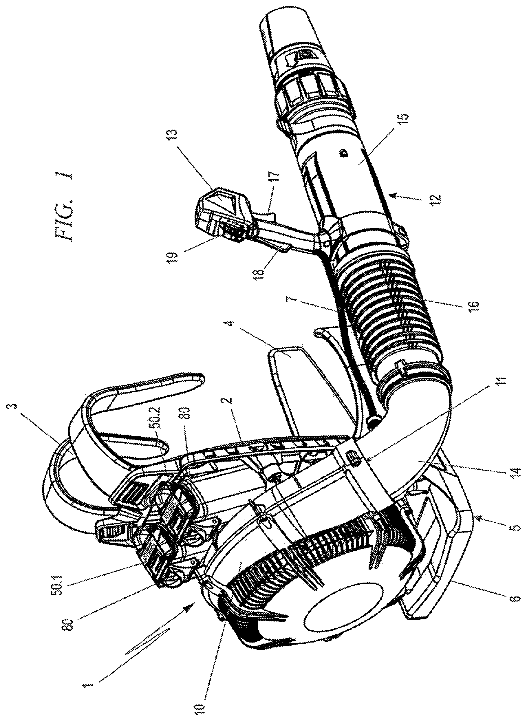 Patent US12588607 — Electric blower apparatus with battery pack — Figure 1
