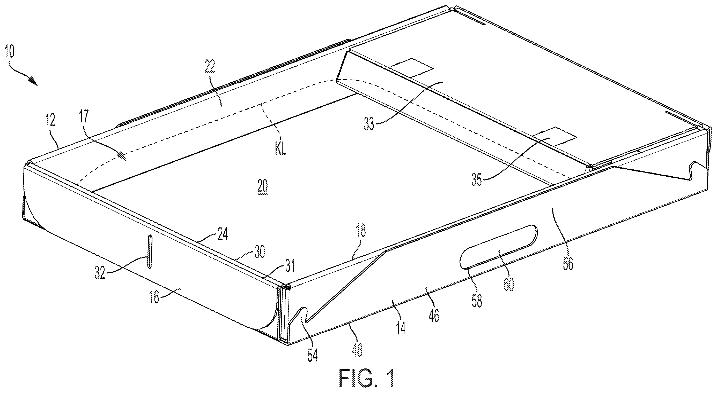 Patent US12588648 — Disposable litter tray — Figure 1