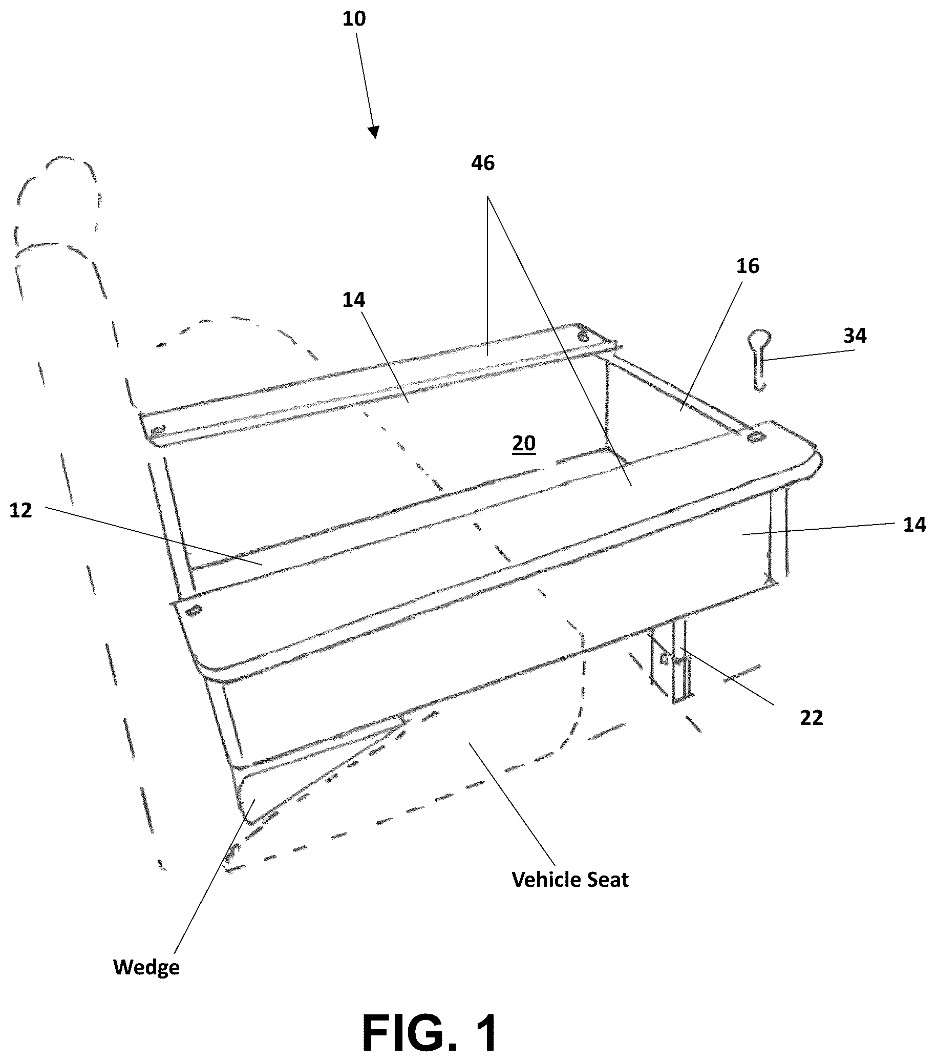 Patent US12588651 — Pet container to overlay a vehicle seat — Figure 1