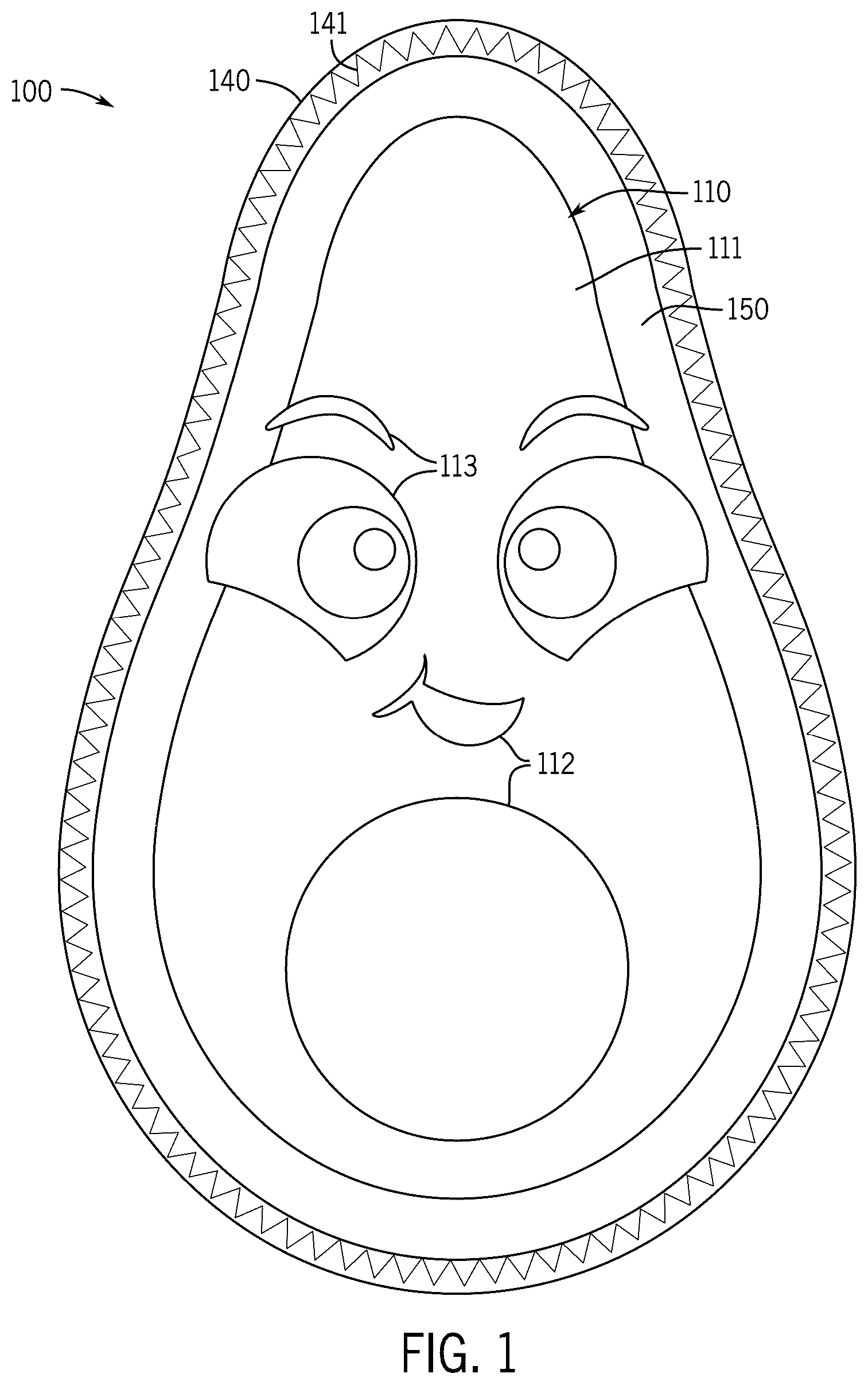 Patent US12588659 — Multi-layered pet toy and method of making same — Figure 1