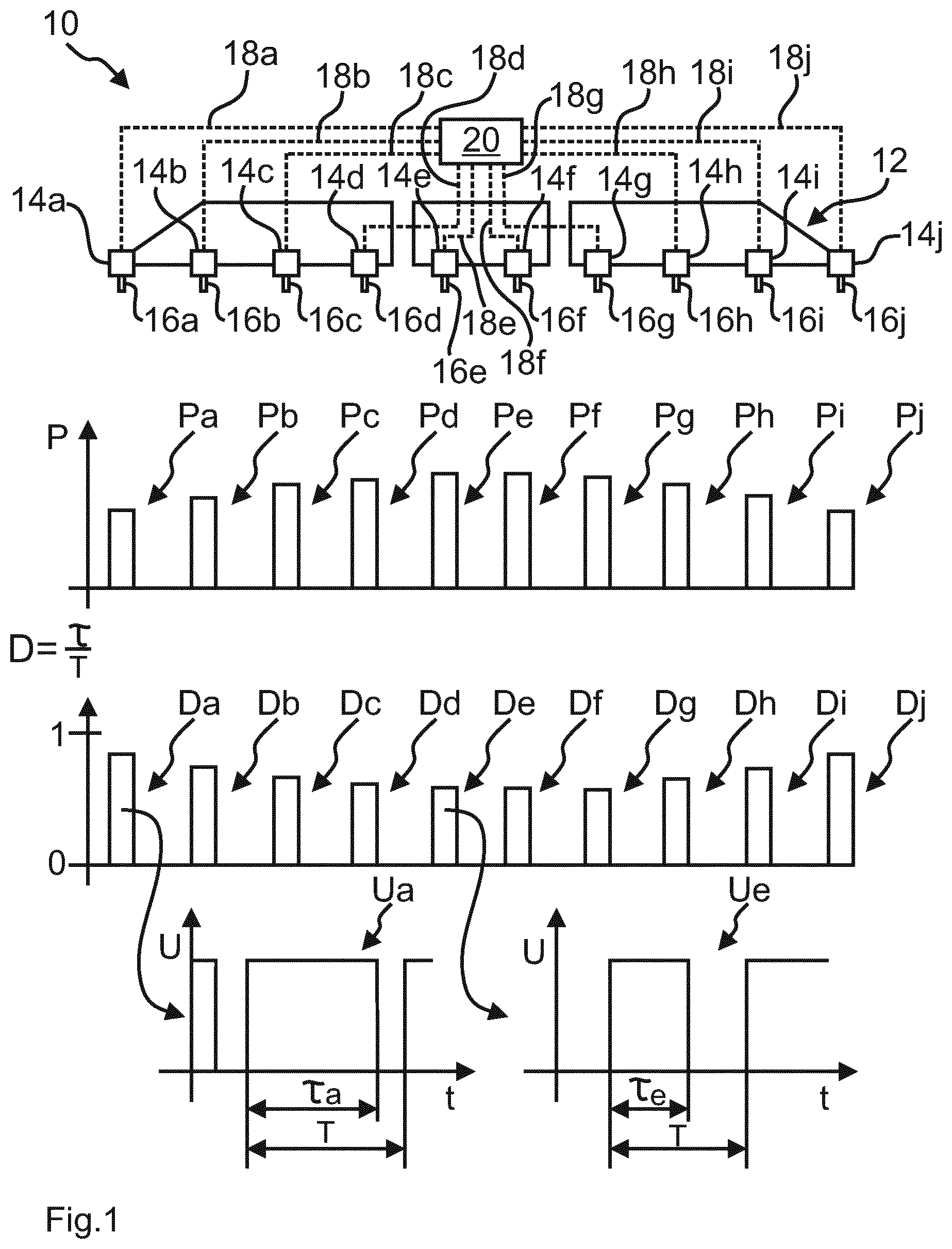 Patent US12588669 — Method for controlling valves of a spraying boom of an agricultural spreading machine — Figure 1