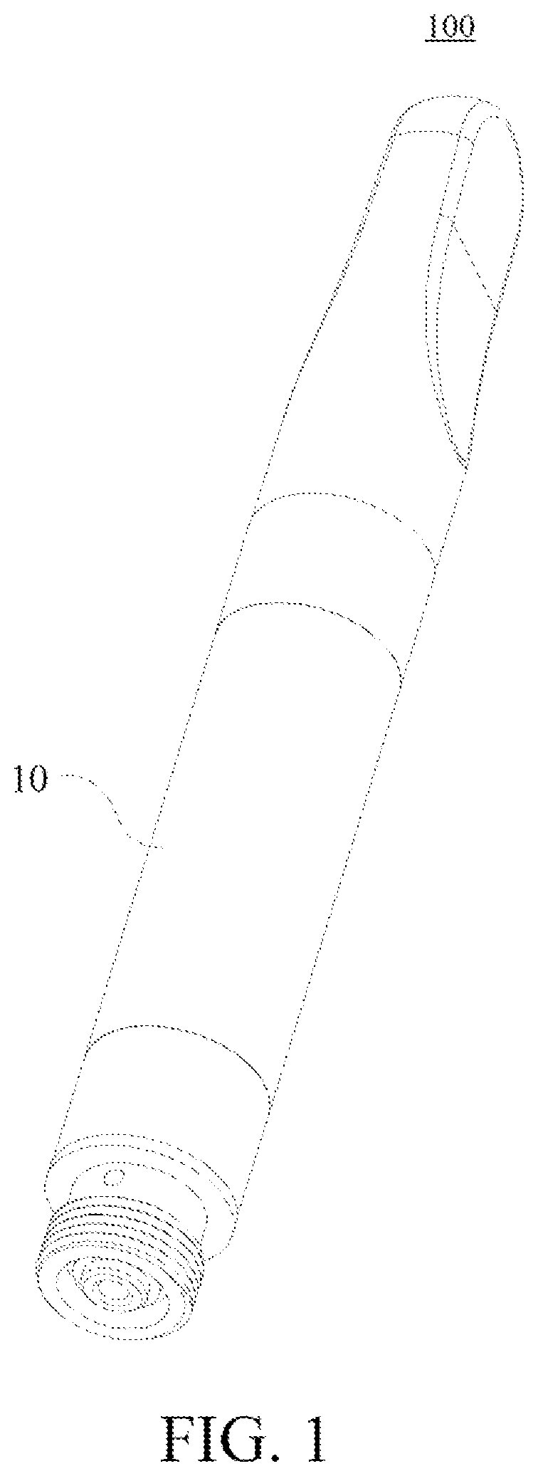 Patent US12588703 Figure 1 – Electronic atomization device and atomizer thereof