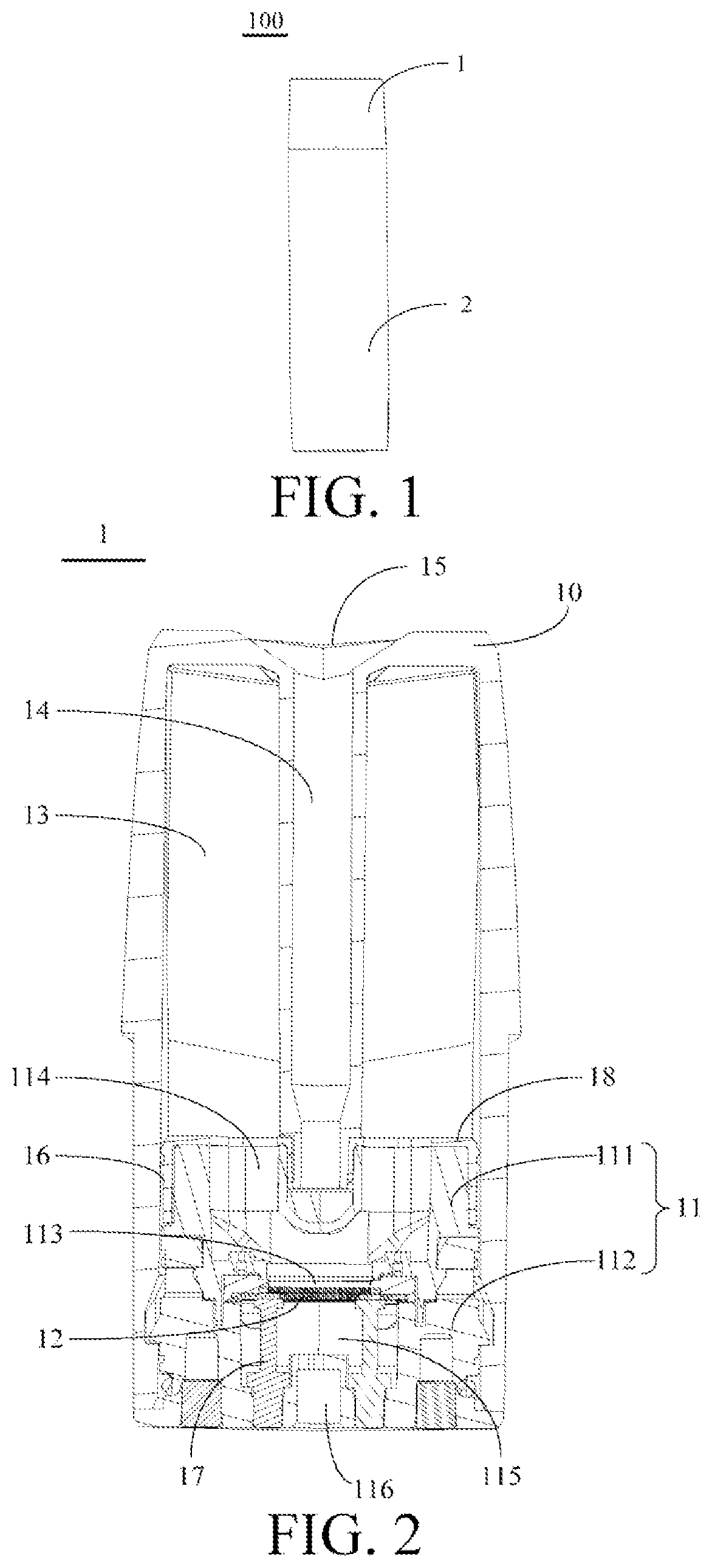 Patent US12588705 — Heating assembly, vaporizer, and electronic vaporization device — Figure 1