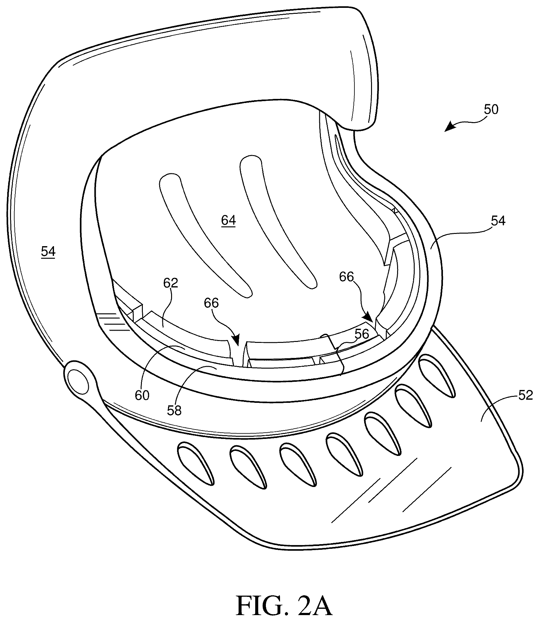 Patent US12588726 Figure 2 – Multi-layer helmet and method for making the same